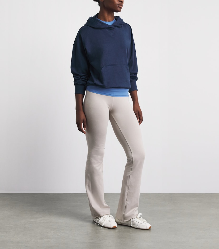 VUORI Womens Modern Halo Hoodie Blue Coast Heather Image 2