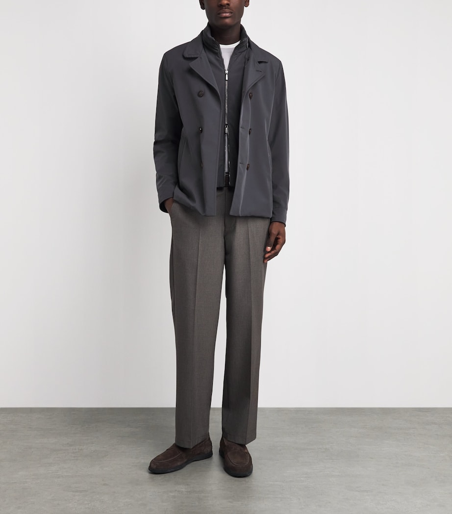 Moorer Mens Water-Repellent Volmer-KN Blazer Asfalto Image 2