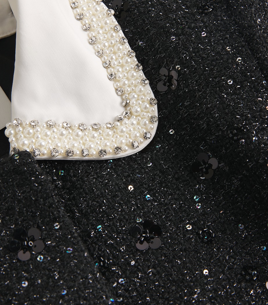 Embellished Tweed Jacket BLACK Image 5