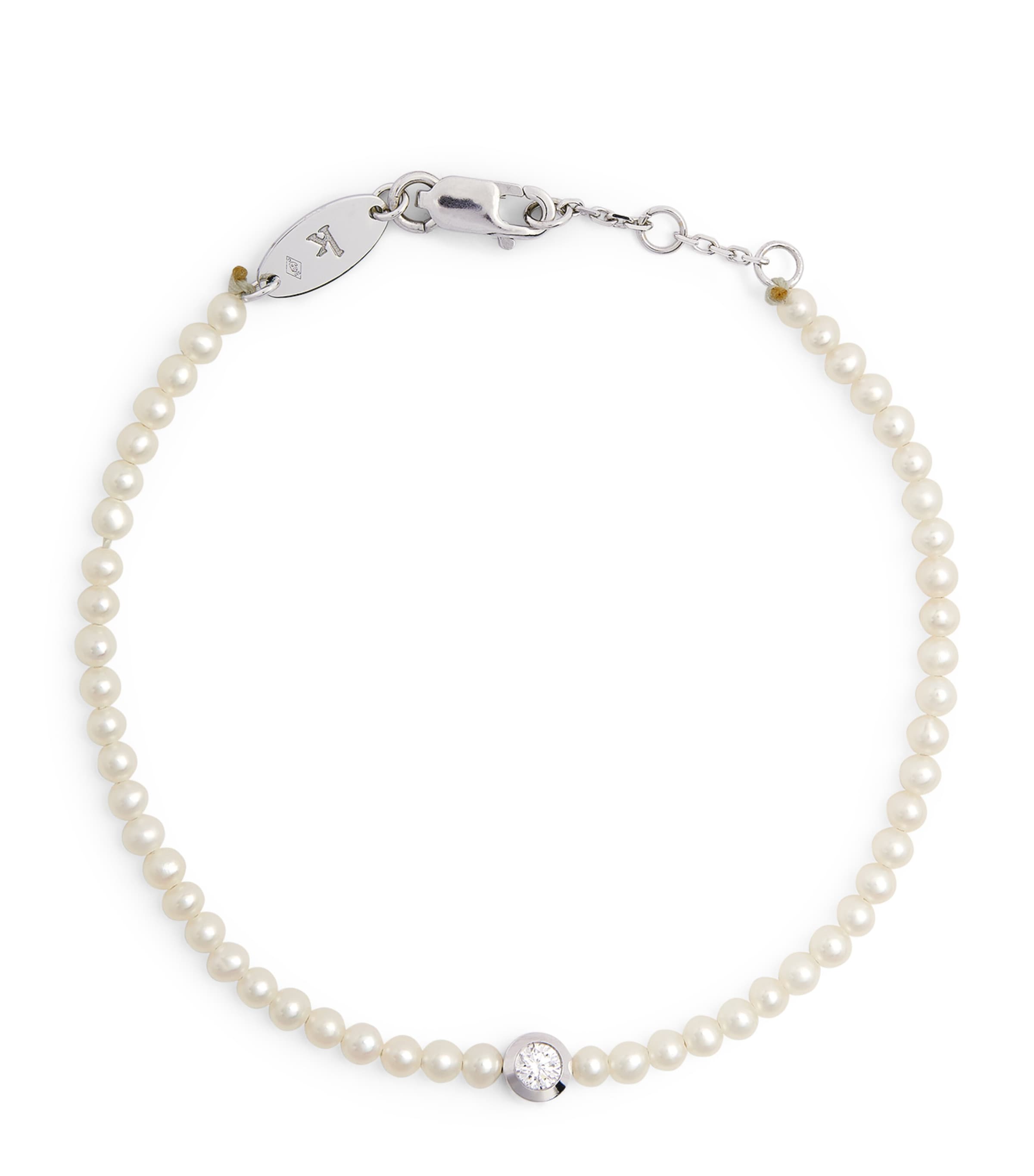 Redline White Gold, Diamond And Pearl Bébé Pure Bracelet