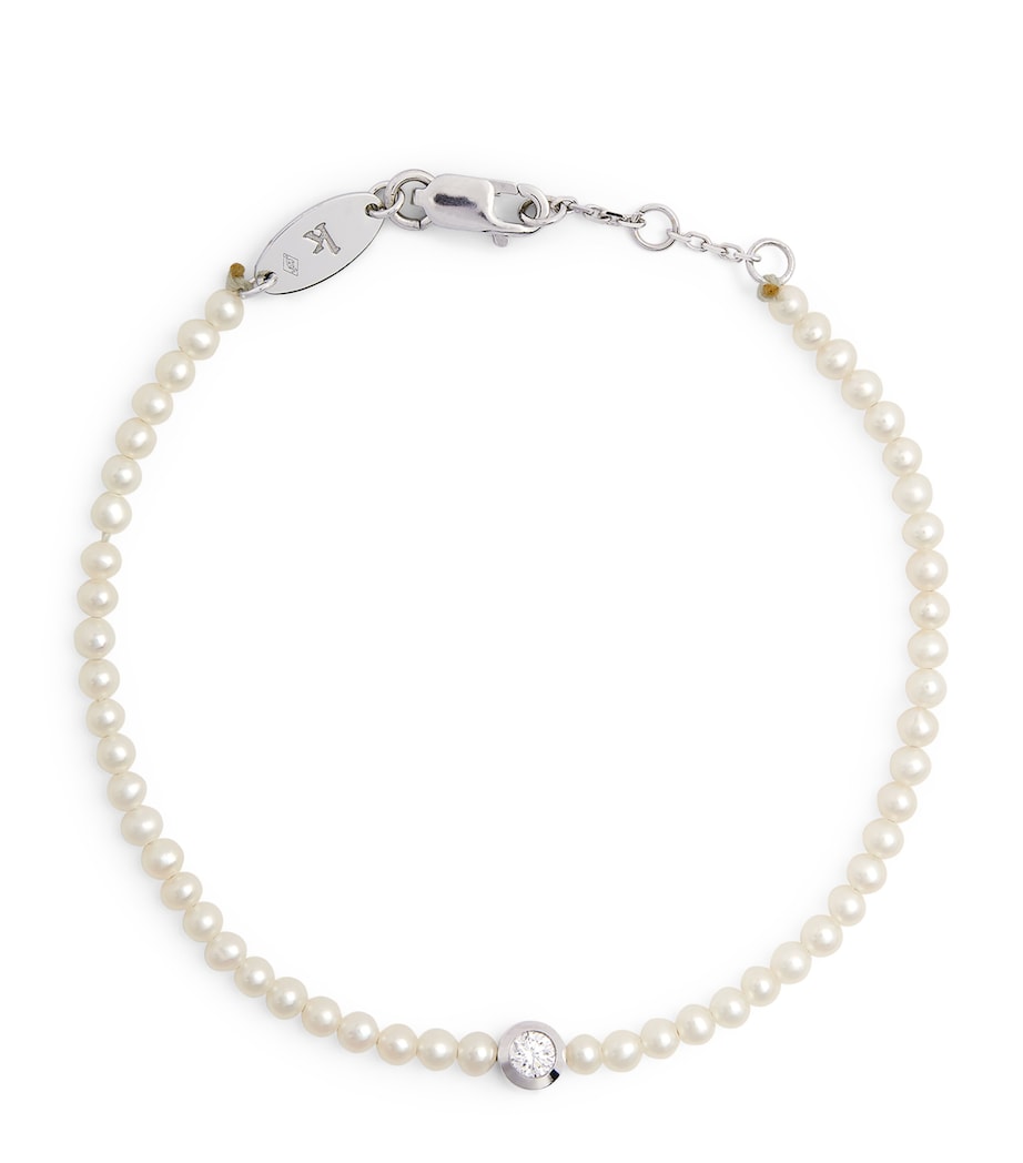White Gold, Diamond and Pearl Bébé Pure Bracelet PEARL Image 1