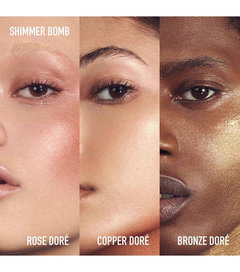 Rabanne Shimmer Bomb Spray-On Glitter Rose Dore Image 2