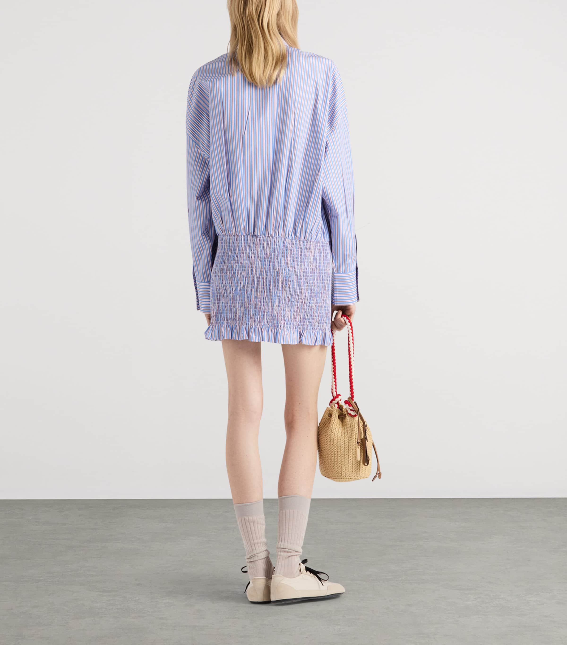 Cotton Mini Shirt Dress F0013 Image 5