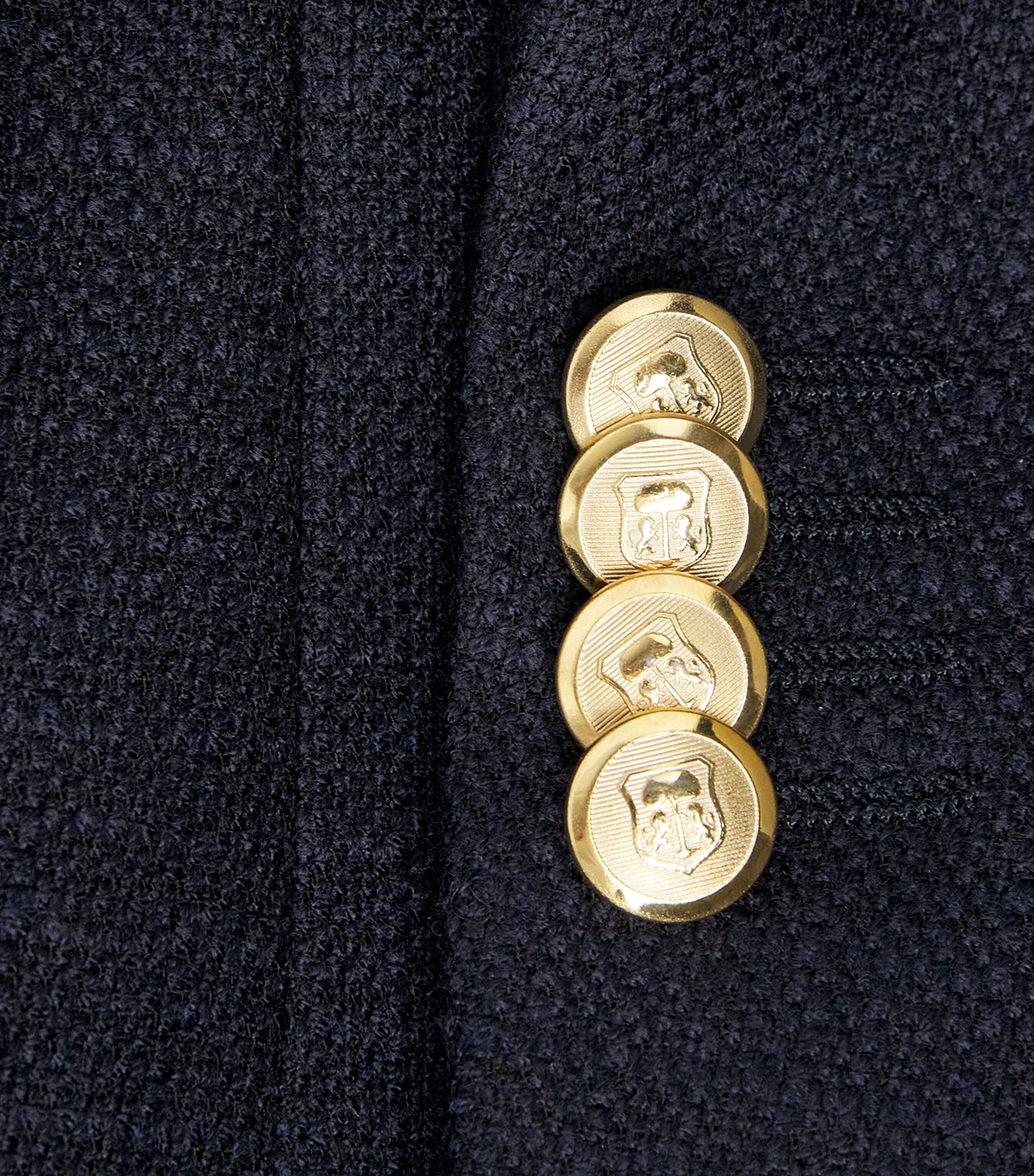 Virgin Wool Double-Breasted Blazer 001 NAVY BLUE Image 5