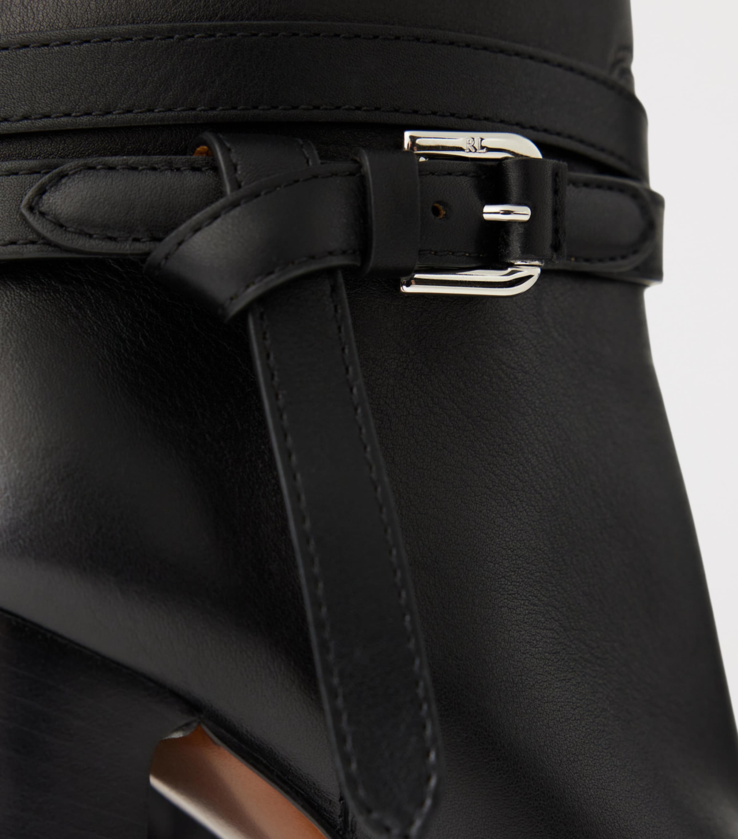 Leather Donnely Knee-High Boots 90 BLACK Image 5