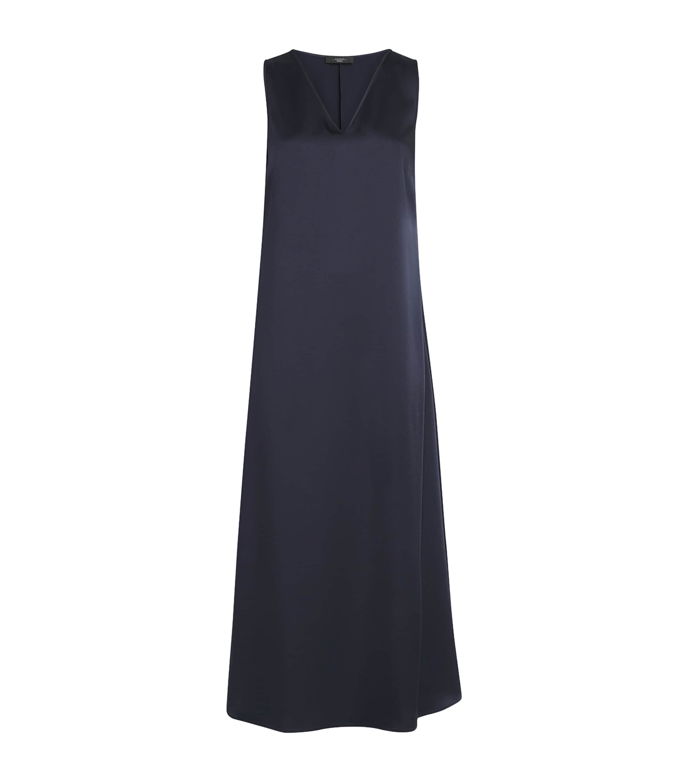 Satin Maxi Dress NAVY Image 1
