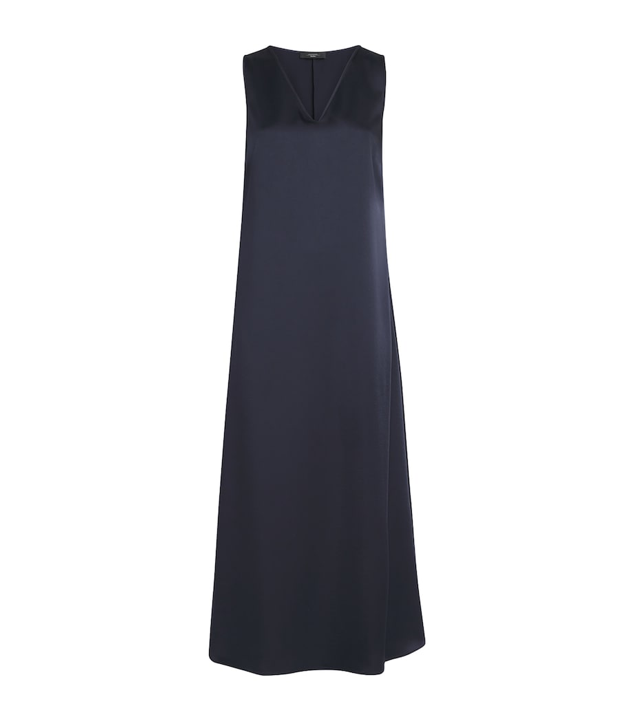 Satin Maxi Dress NAVY Image 1