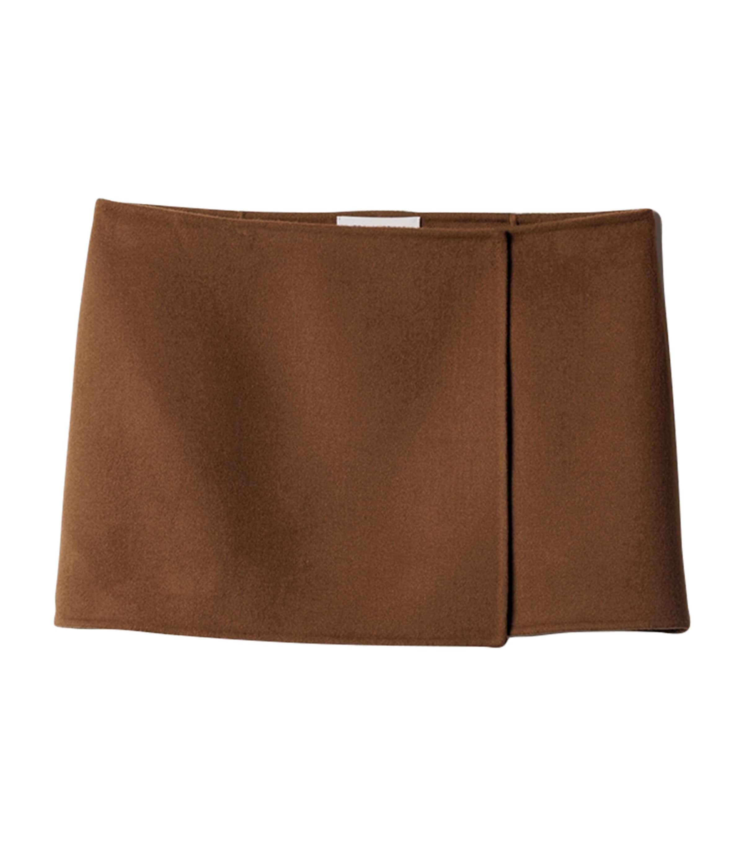 Wool-Cashmere Wrap Mini Skirt F0046 Image 1
