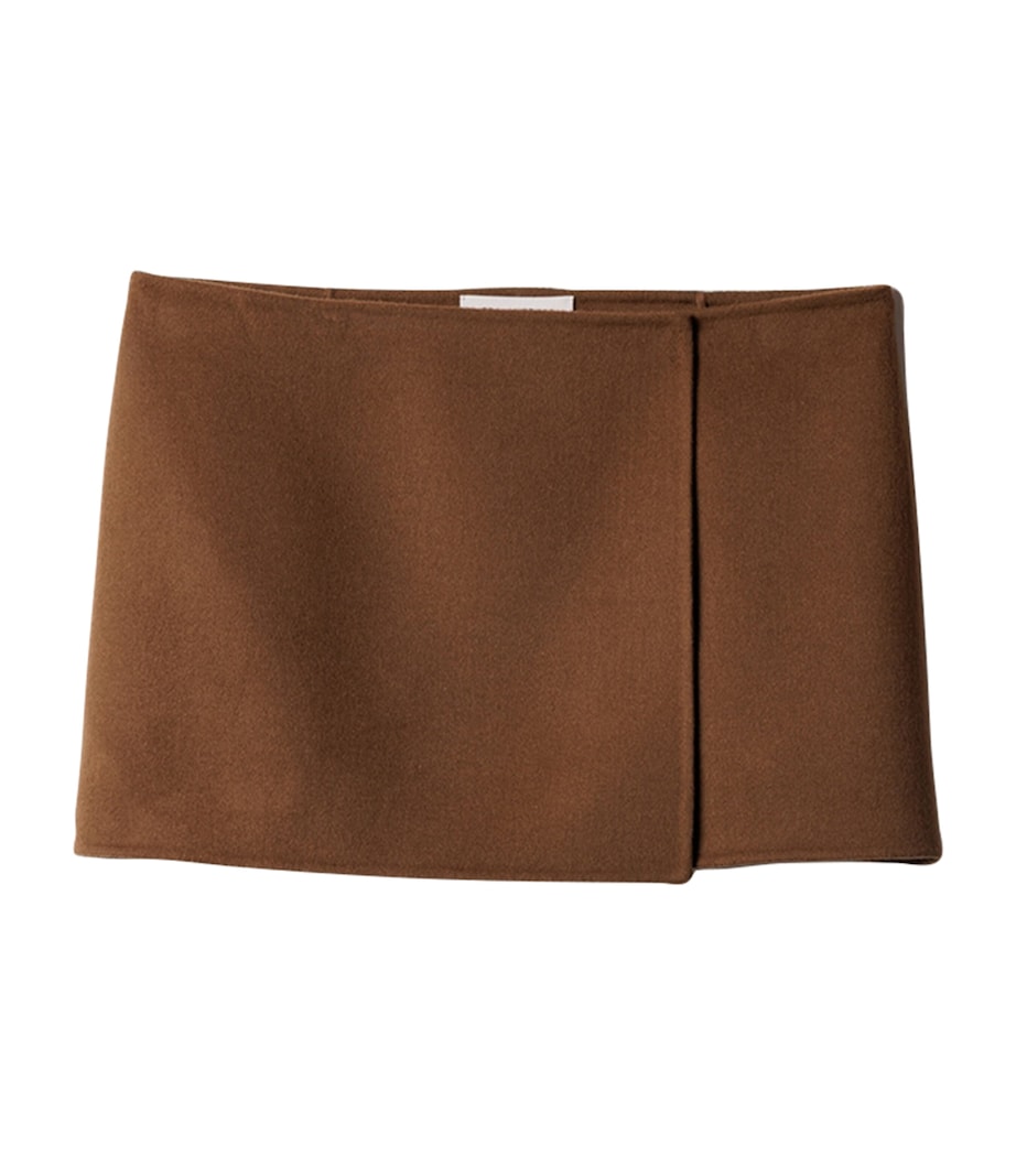 Wool-Cashmere Wrap Mini Skirt F0046 Image 1