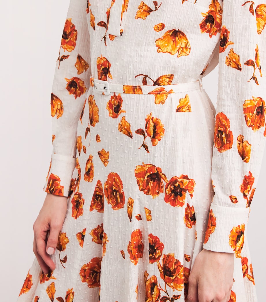 Floral Marione Midi Shirt Dress ORANGE POPPIES Image 4