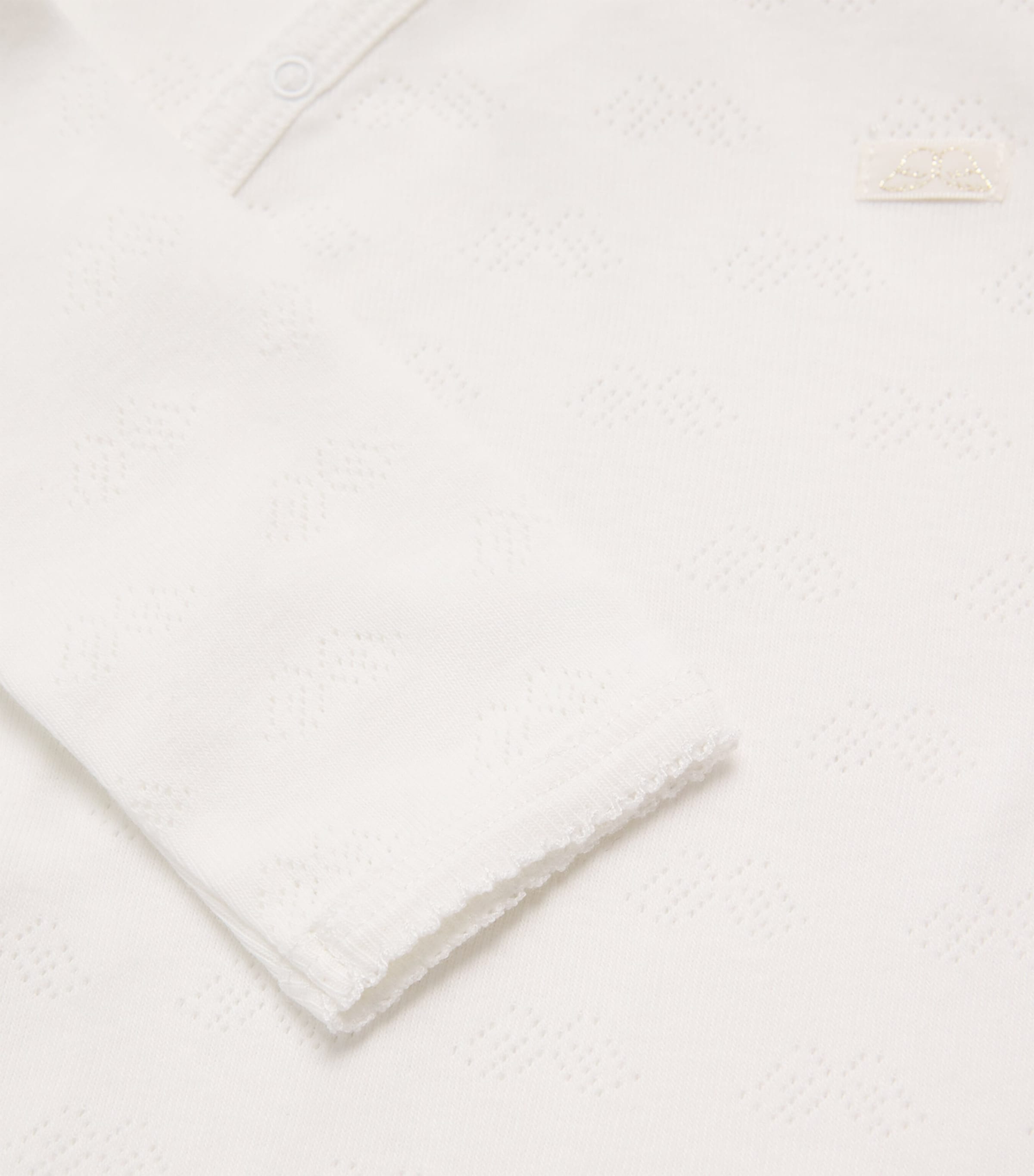 Marie-Chantal Pointelle-Knit Angel Wing All-In-One (3-12 Months) White Image 3