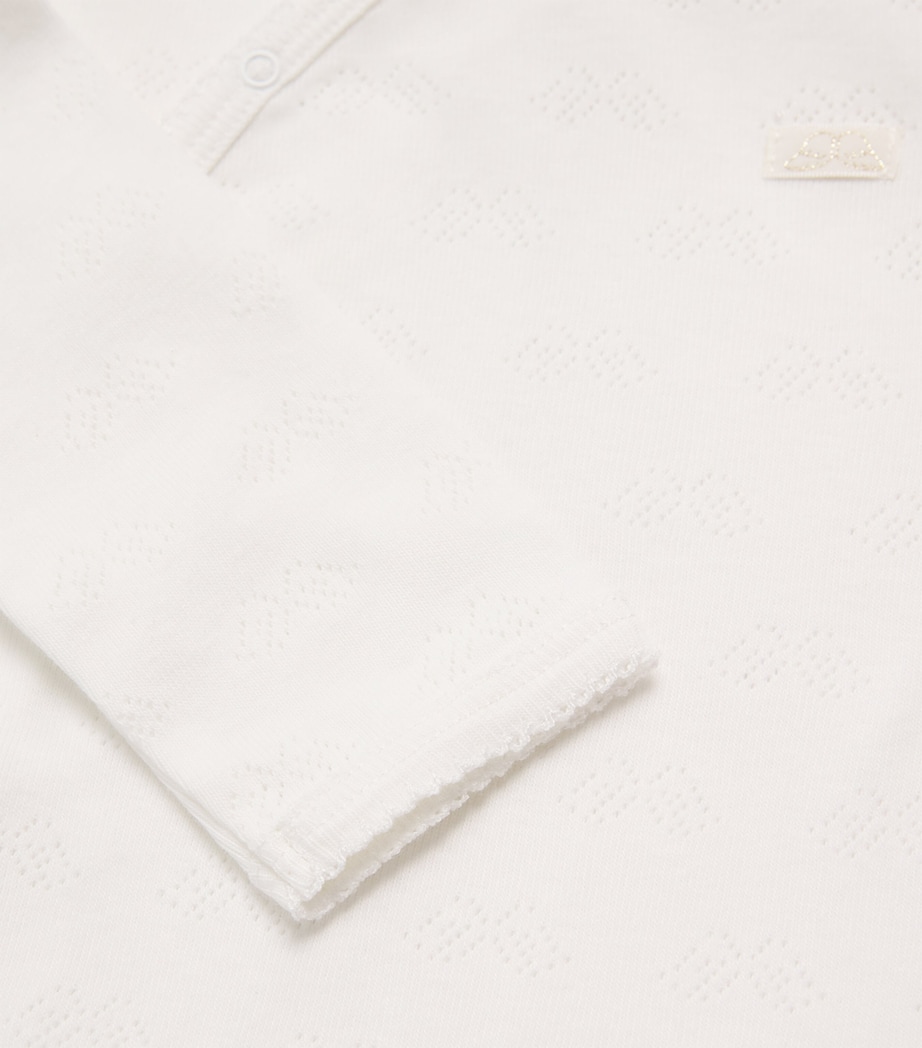 Pointelle-Knit Angel Wing All-In-One (3-12 Months) WHITE Image 3