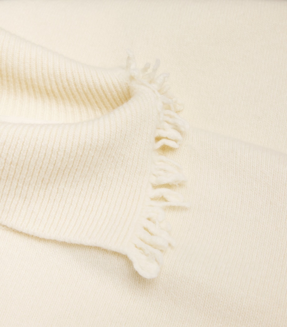 Róhe Womens Wool-Blend Raw-Hem Sweater Off White Image 6