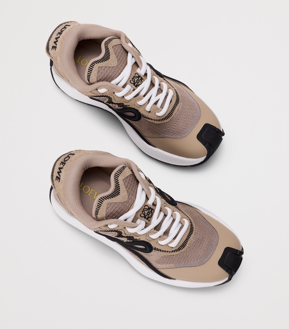 LOEWE Leather Pogo Sneakers Beige/black/white Image 3