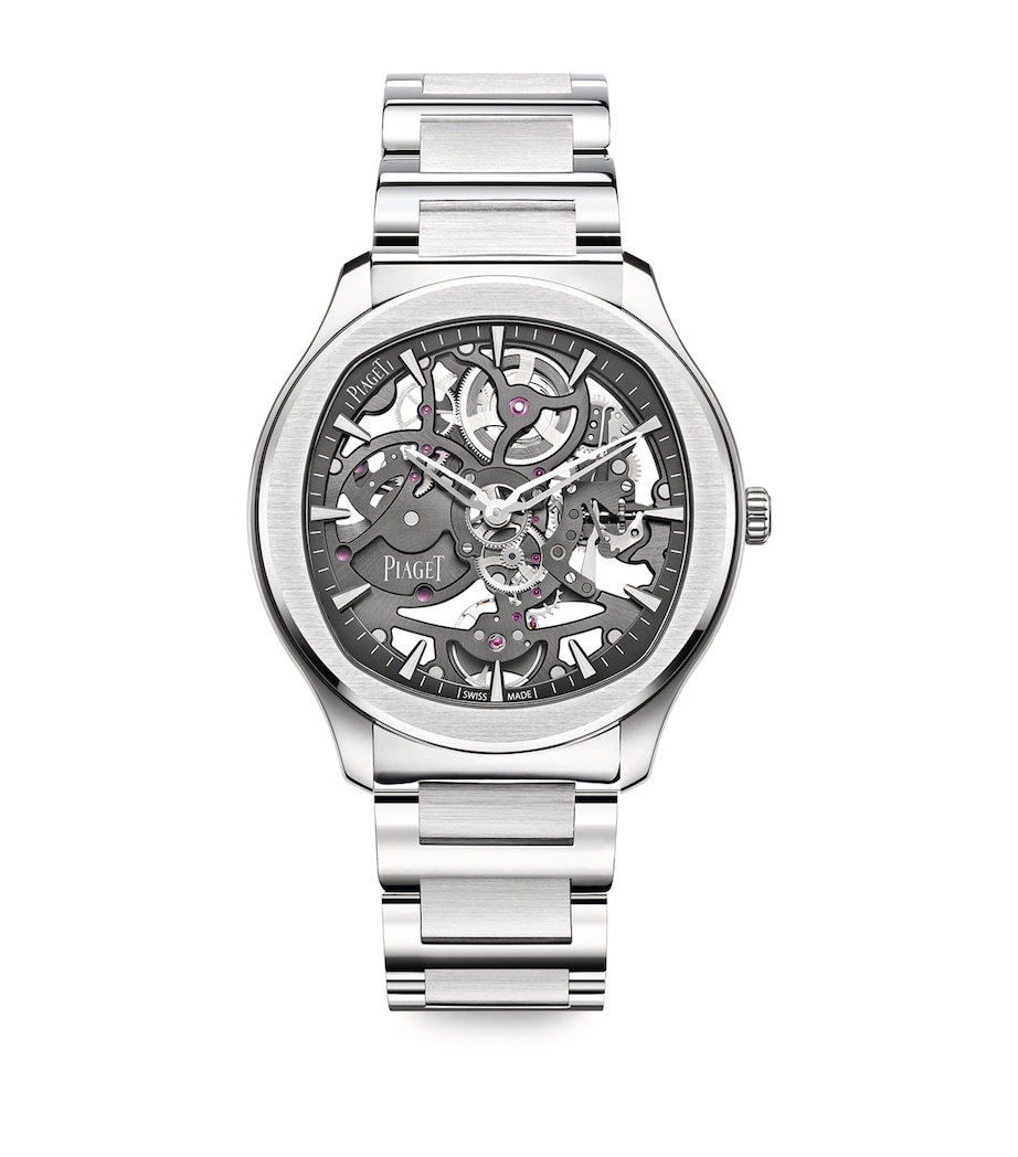Stainless Steel Polo Skeleton Grey-Hued Watch 42mm SILVER Image 1