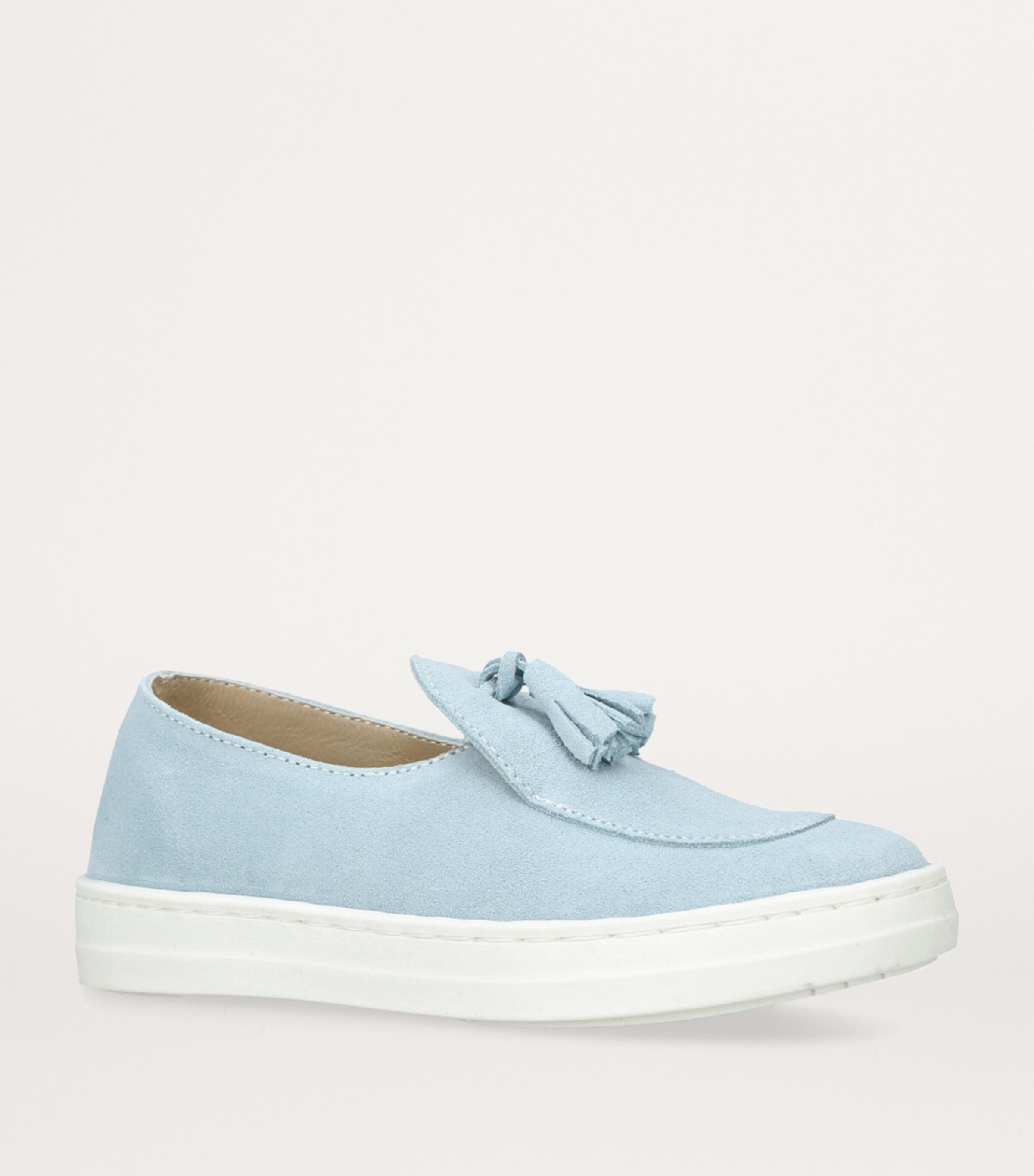 Suede Tassel Loafers PALE BLUE Image 3