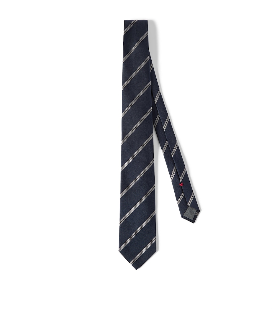 Brunello Cucinelli Silk Stripe Tie Image 1