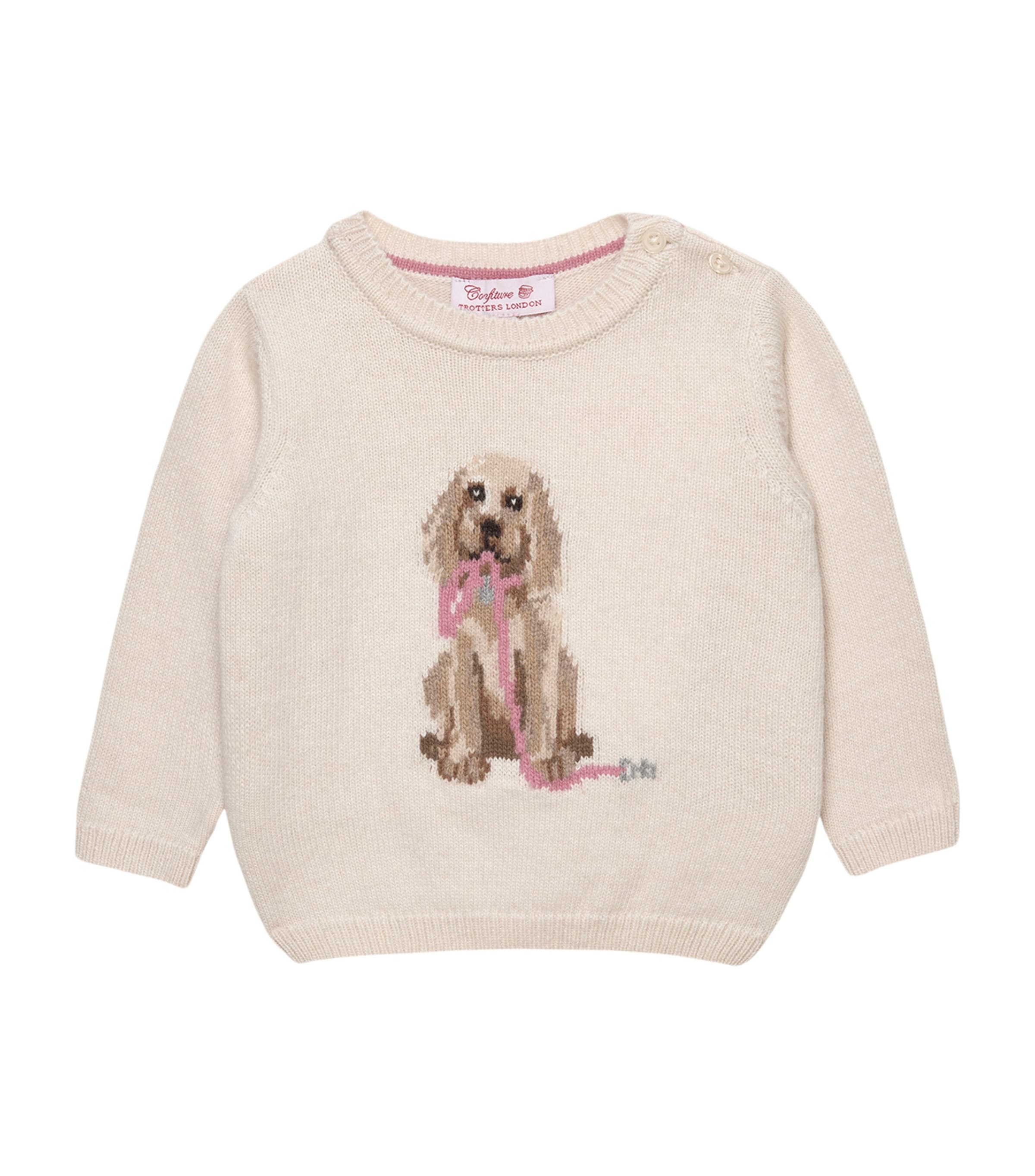 Trotters Puppy Sweater In White