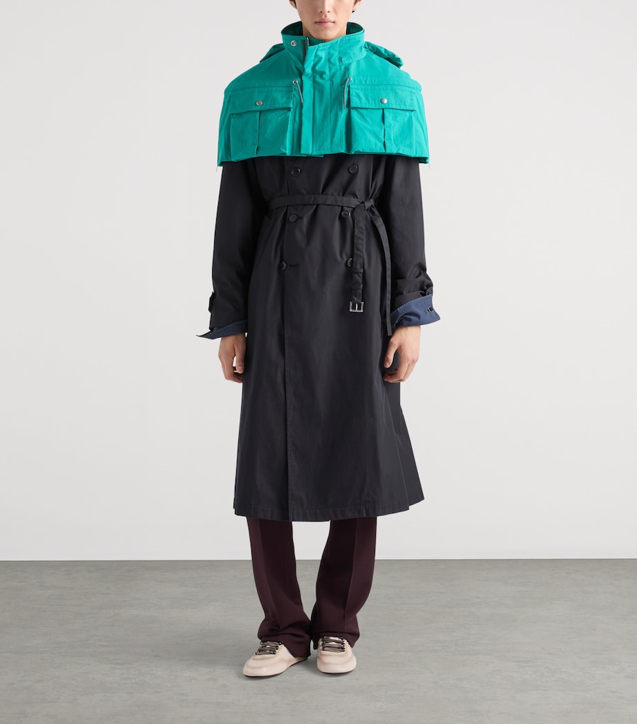 Prada Mens Wool Straight-Leg Trousers Purple Image 5