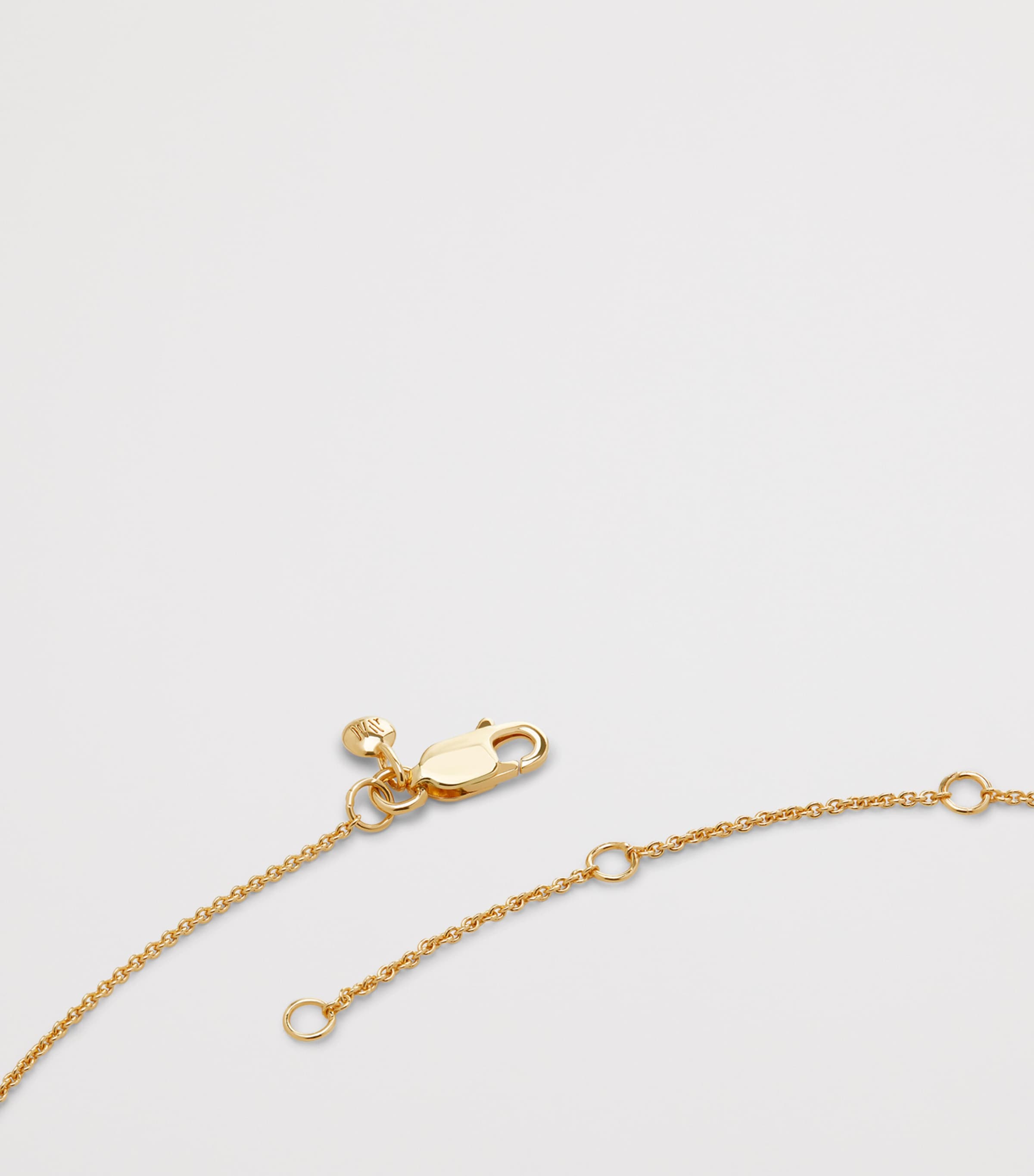 Monica Vinader Gold Vermeil and Pink Tourmaline March Birthstone Necklace Gold Vermeil Image 6