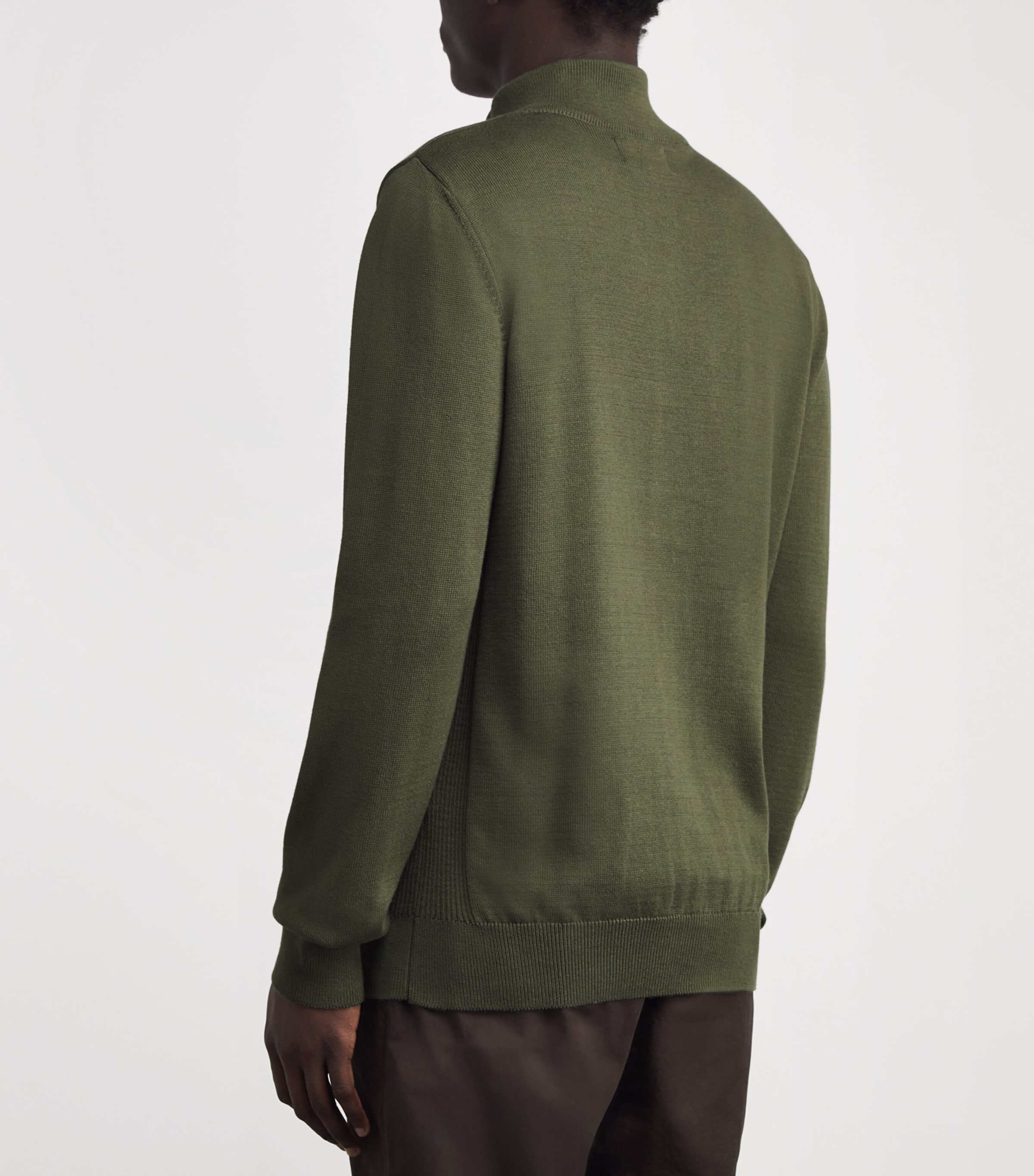 Cotton Half-Zip Sweater OL95 WINTER MOSS Image 4