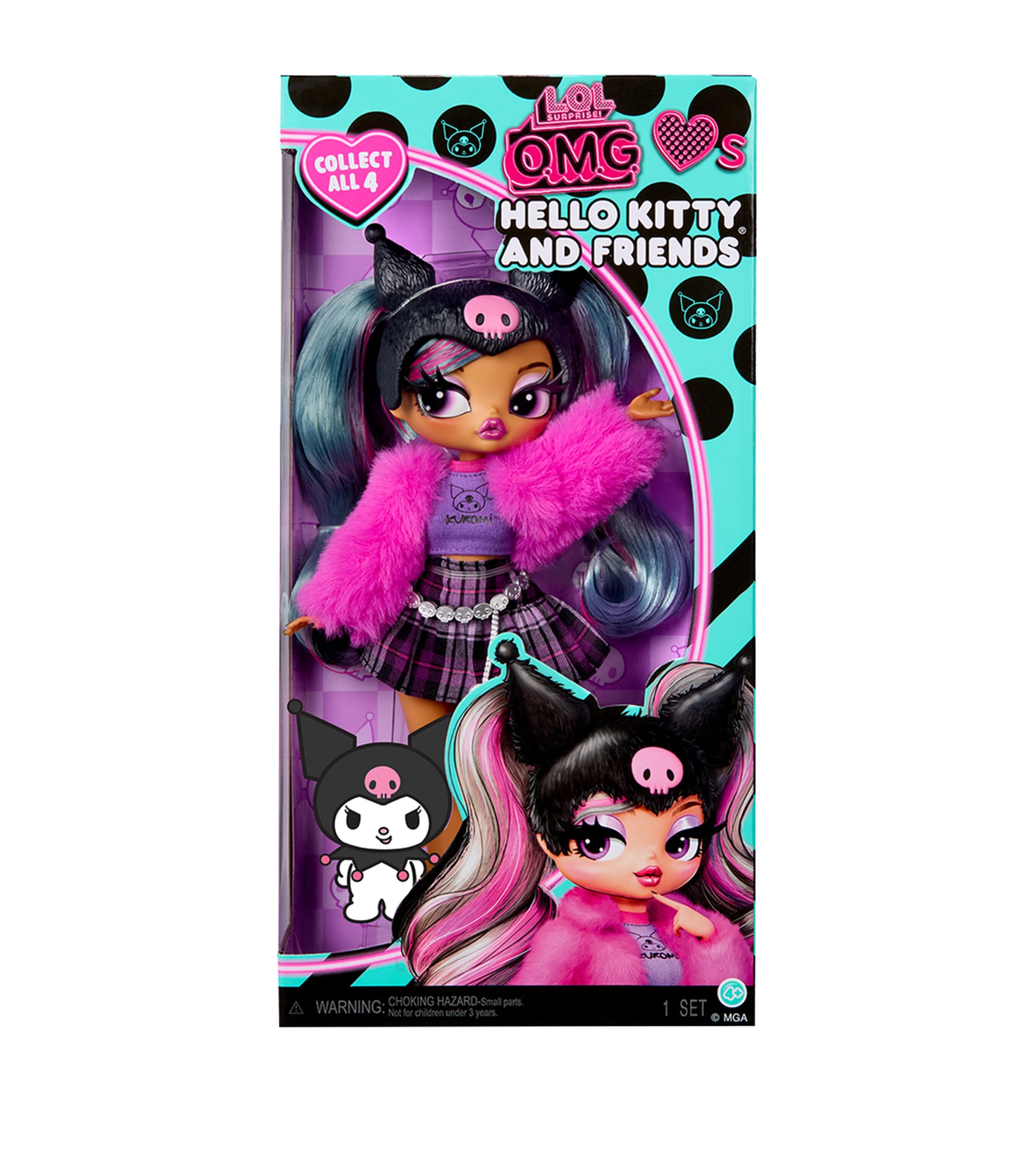 LOL OMG Loves Hello Kitty and Friends Kuromi Doll Image 1