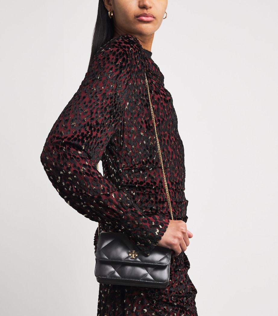 Mini Leather Kira Top-Handle Bag BLACK Image 2