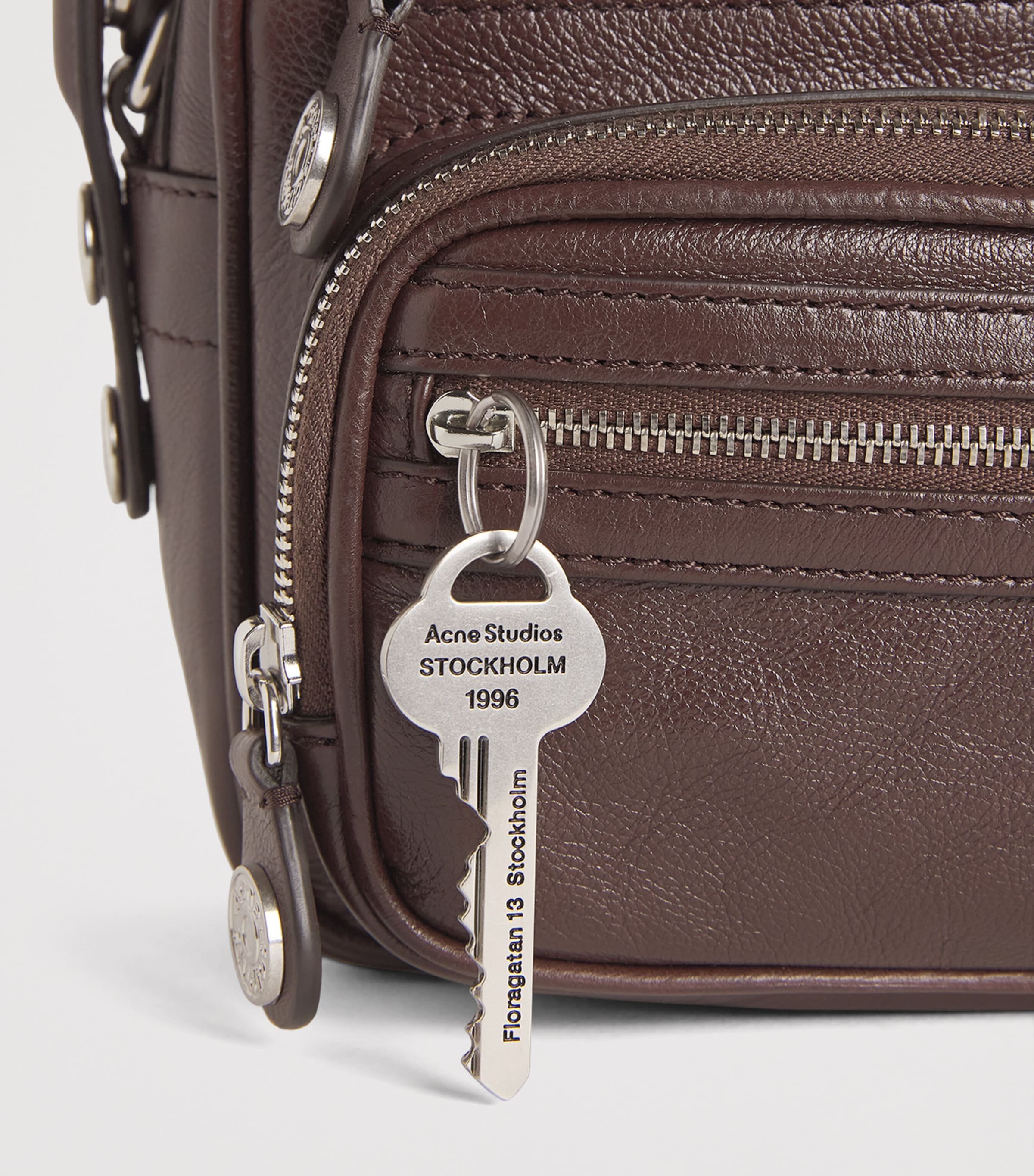 Acne Studios Leather Camero Camera Shoulder Bag Chocolate Brown Image 6