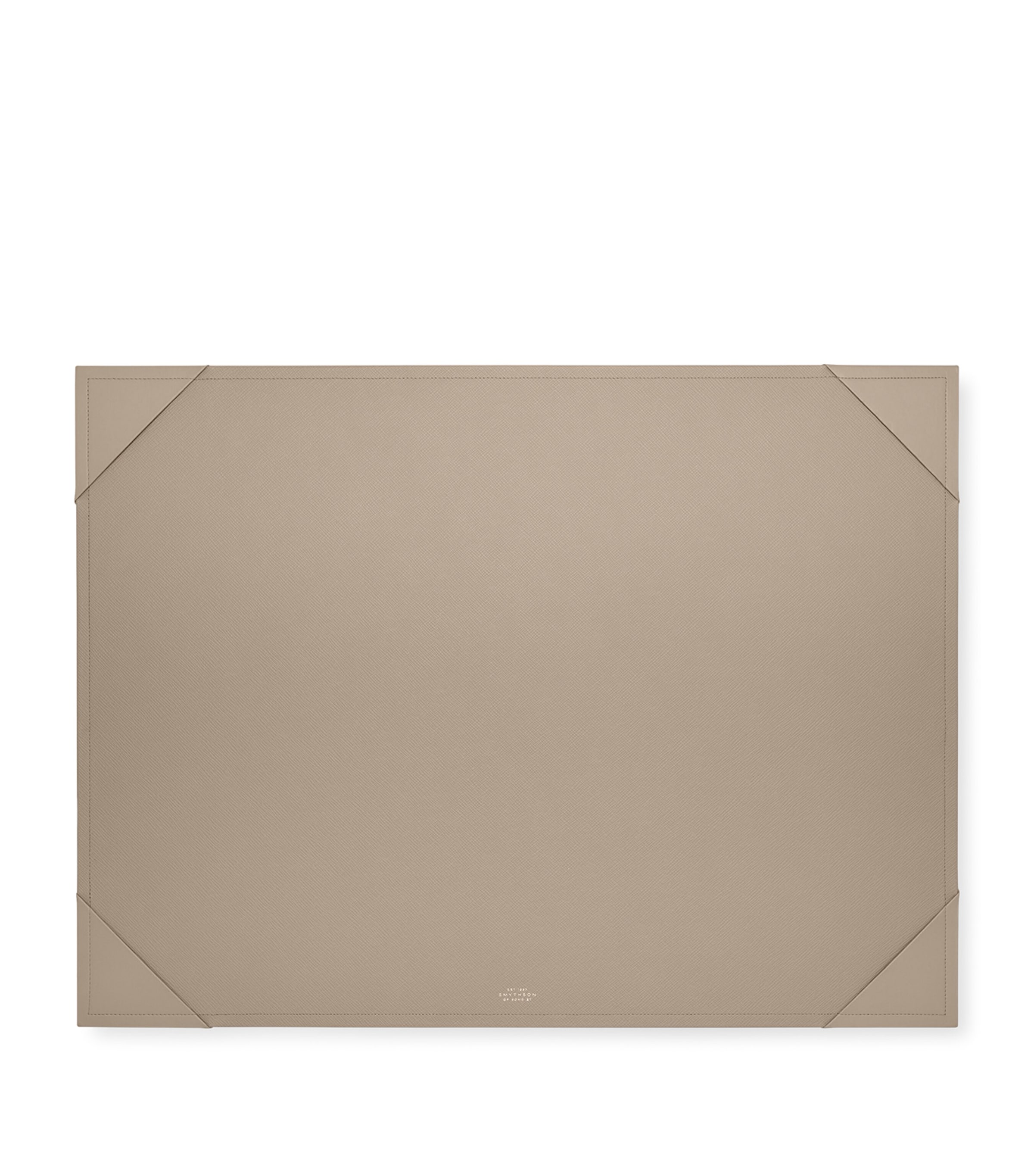Smythson Large Leather Desk Mat Sandstone Image 1