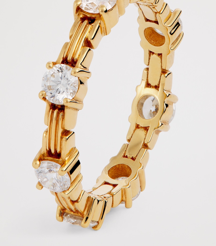 Large Yellow Gold and Diamond Pirouette Ring YELLOW GOLD Image 5