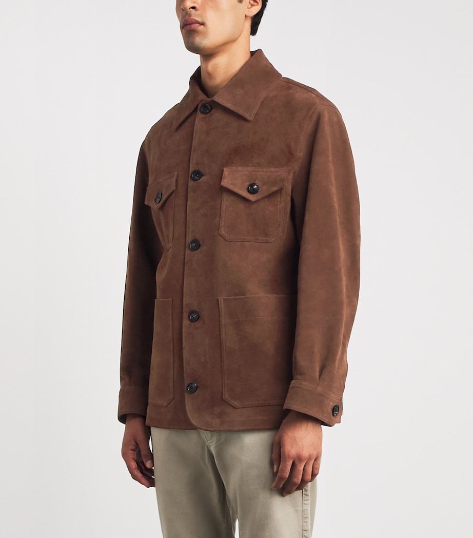 Purdey Mens Suede Lyall Jacket Coffee Image 4