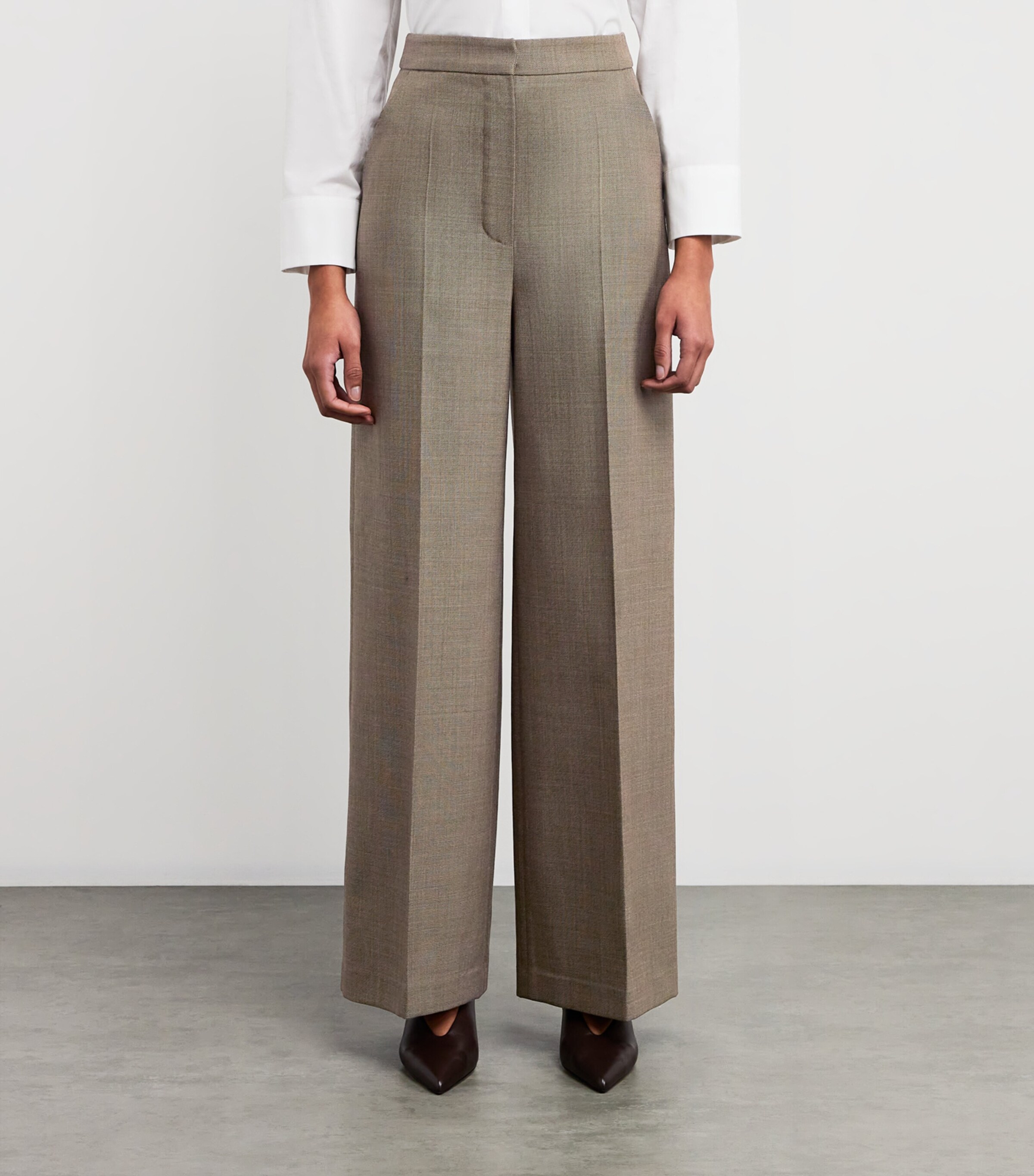Yves Salomon Womens Cool Wool Straight Trousers Image 3