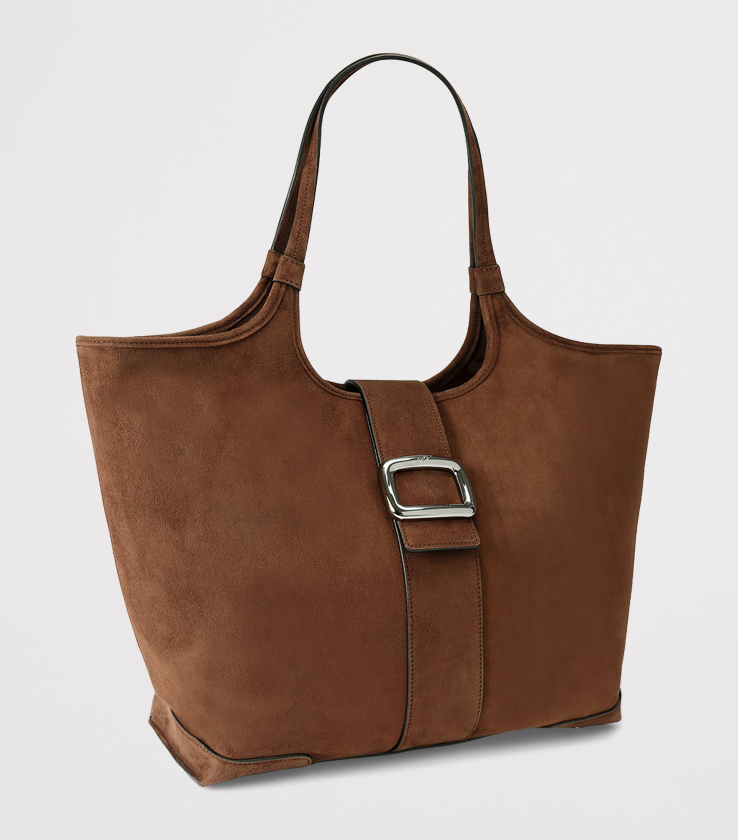 Suede Grand Vivier Choc Shoulder Bag BROWN Image 4
