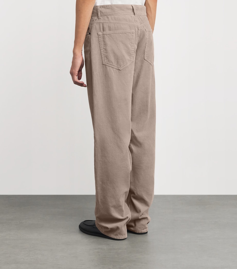 Rossen Cotton Corduroy Trousers LIGHT PEBBLE Image 4