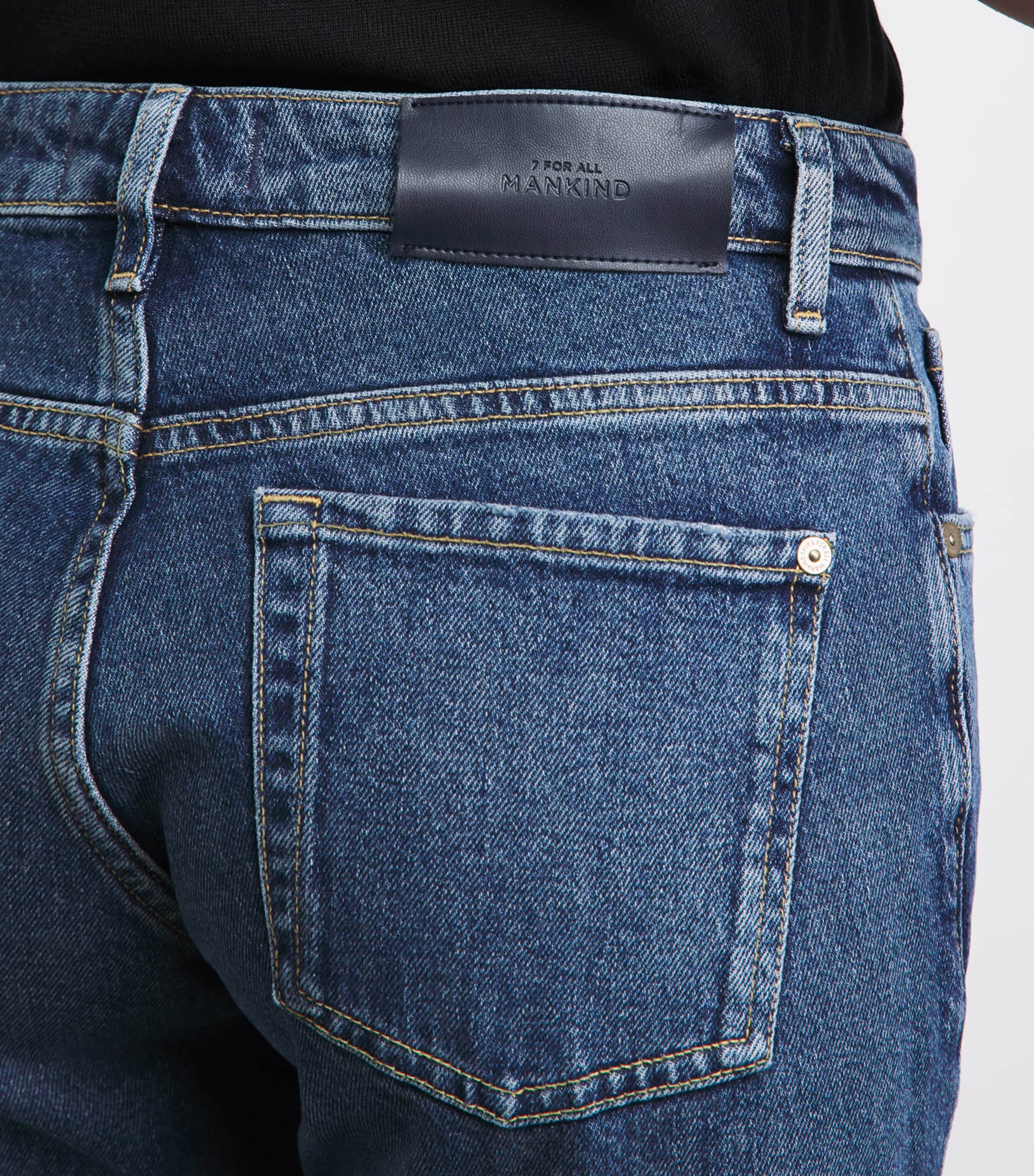 7 For All Mankind Womens Calie Mid-Rise Straight Jeans Explorer Image 3