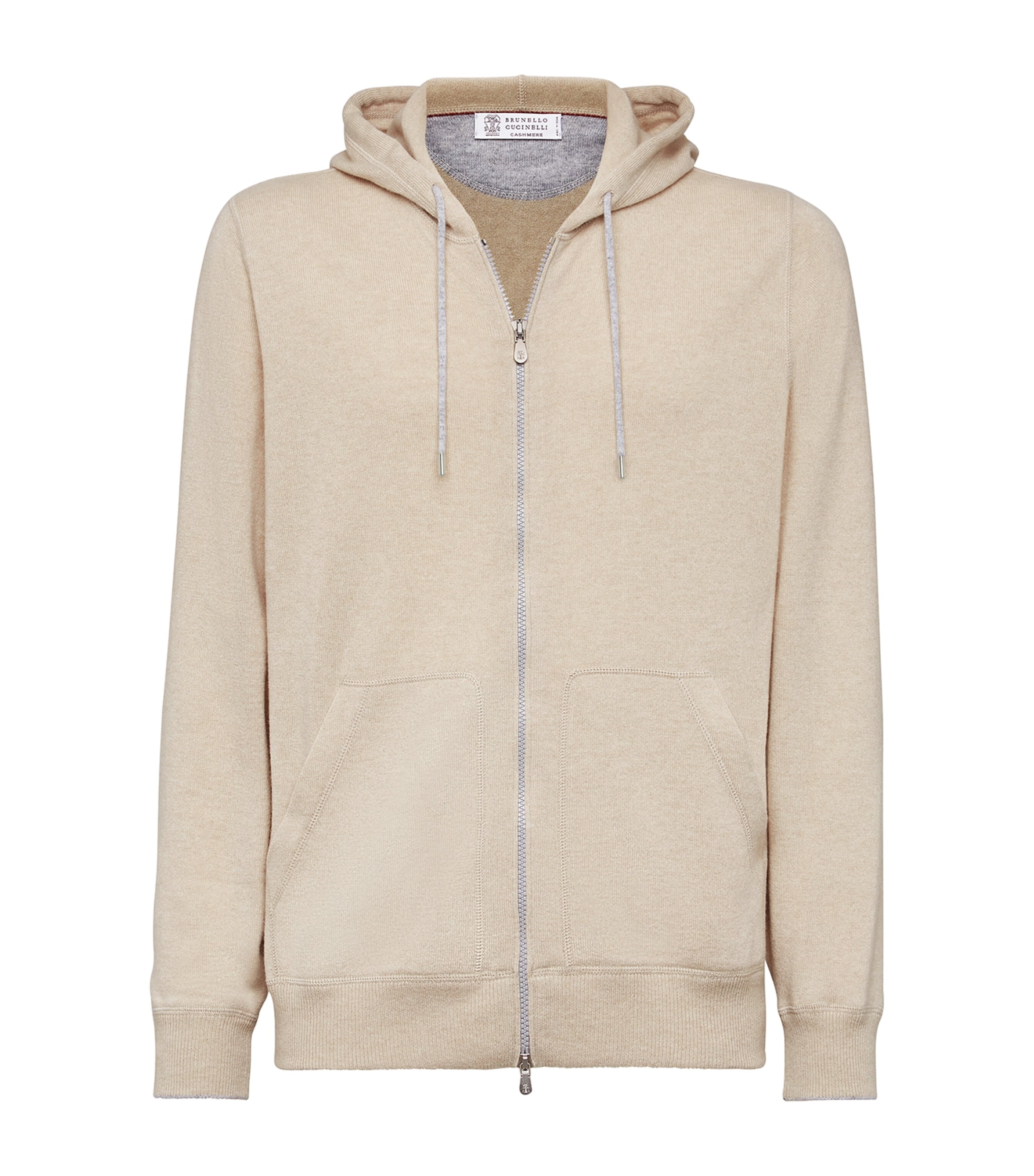 Brunello Cucinelli Sweatshirt-style Cardigan In Beige