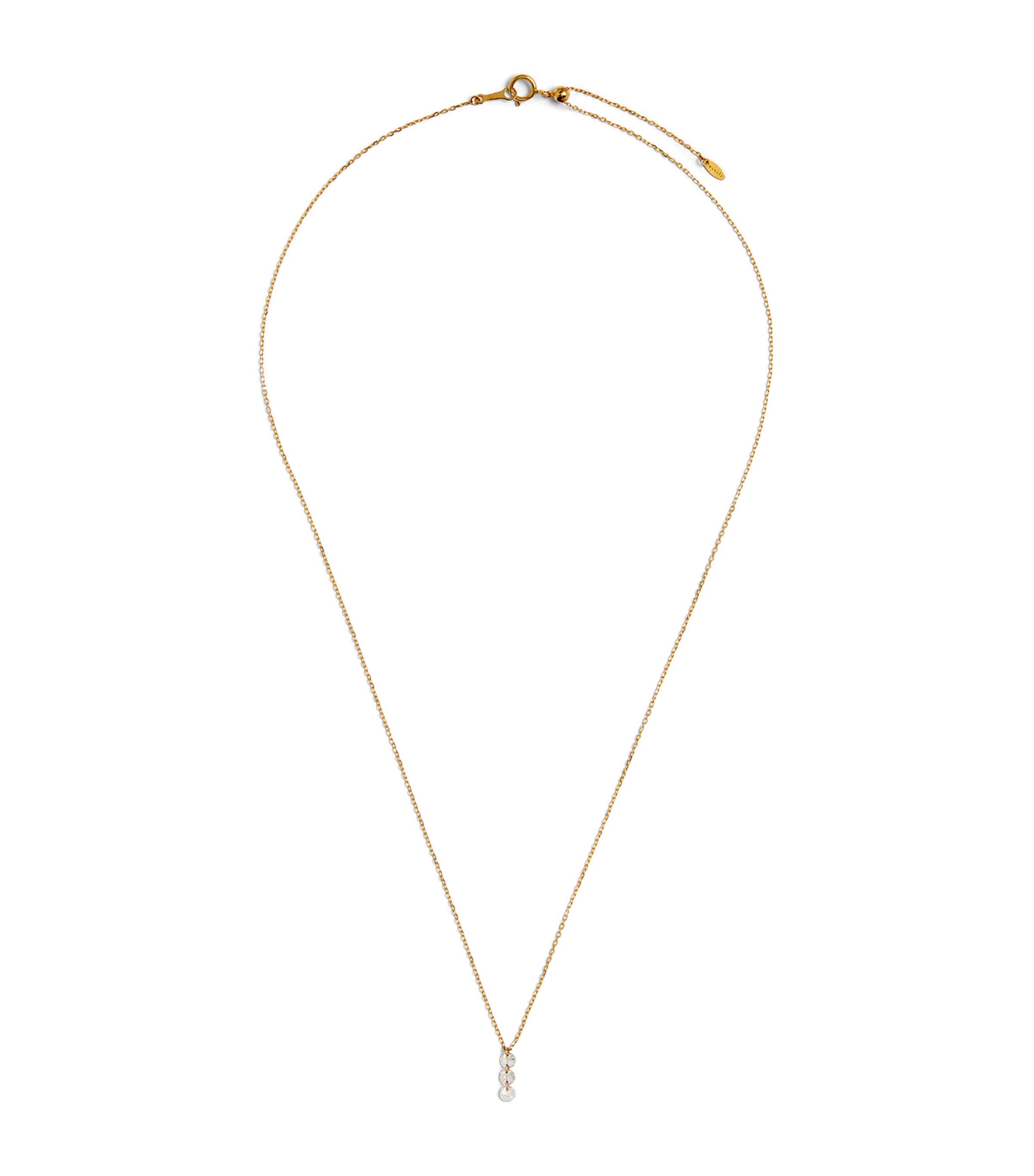 Persée Yellow Gold And Diamond 3-stone Danaé Necklace In Gold