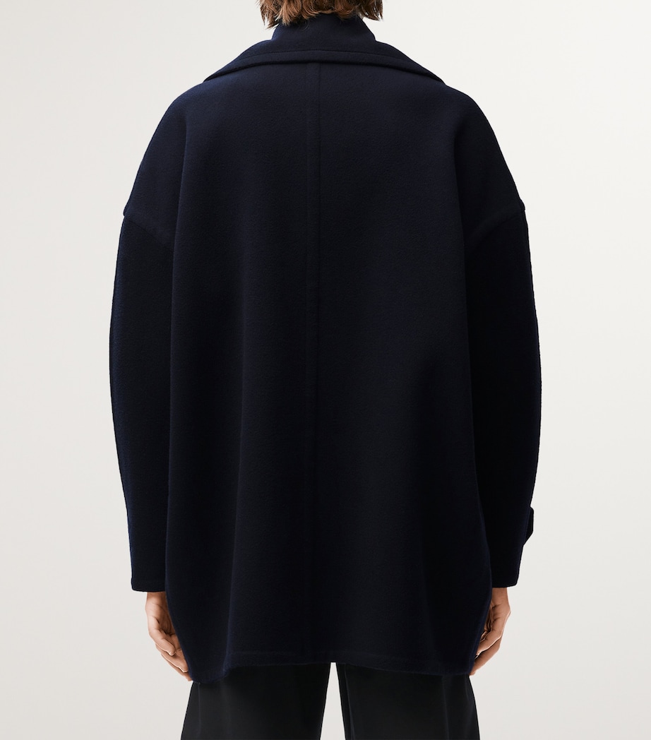 Wool Pebble Pea Coat MIDNIGHT BLUE Image 4