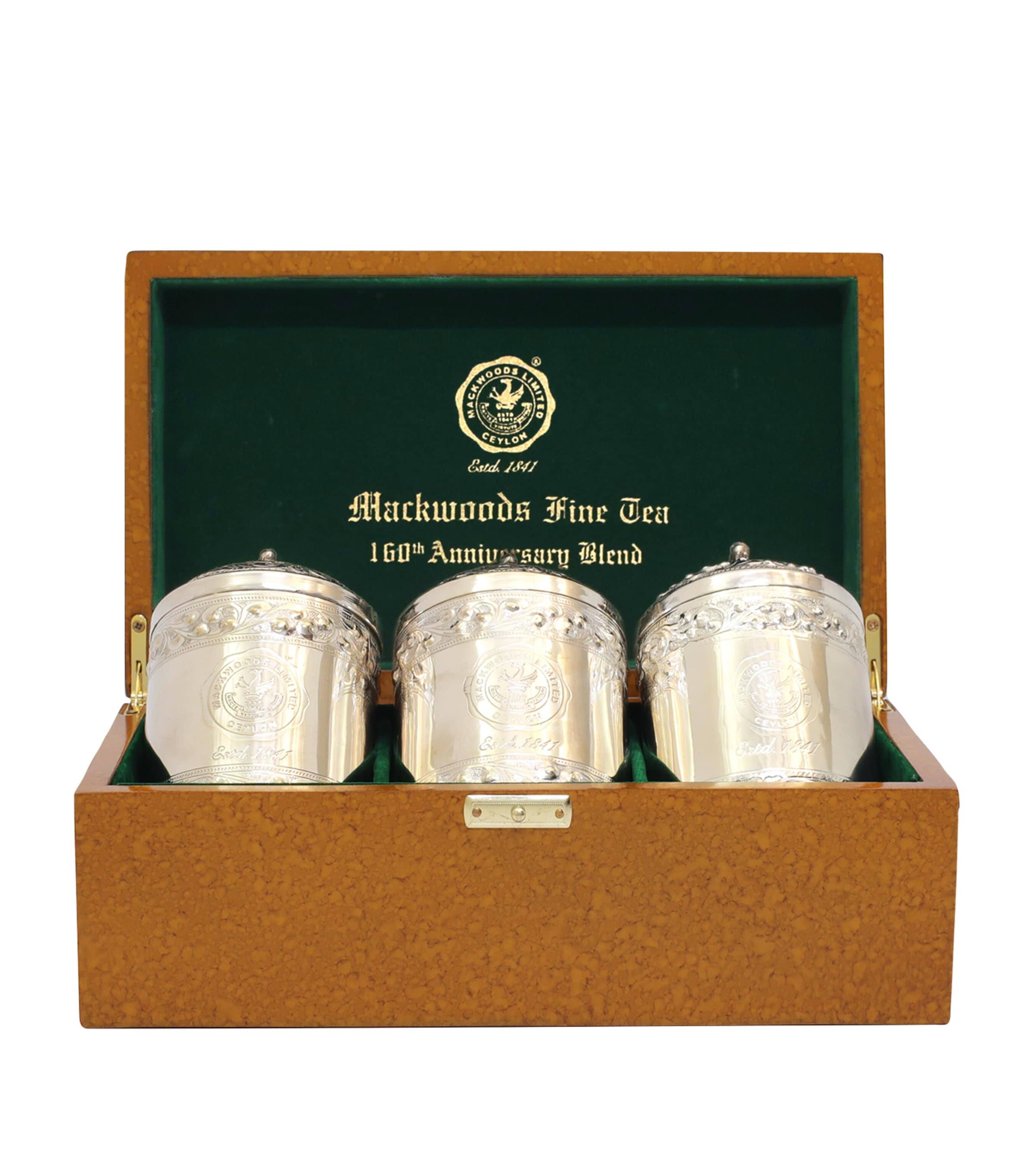 MACKWOODS TEA Mackwoods 160th Anniversary Blend 3-Caddy Gift Set (120g) Image 1