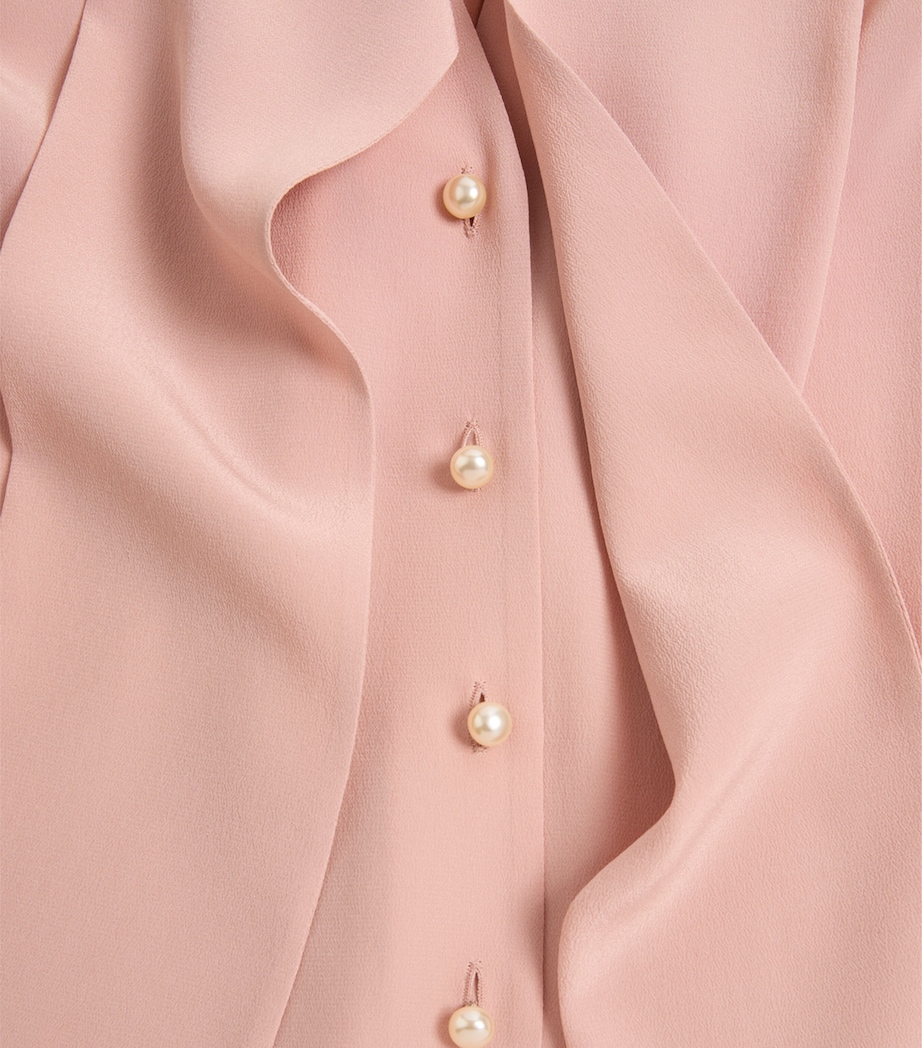 Silk Bow-Tie Blouse 0LZ Image 8