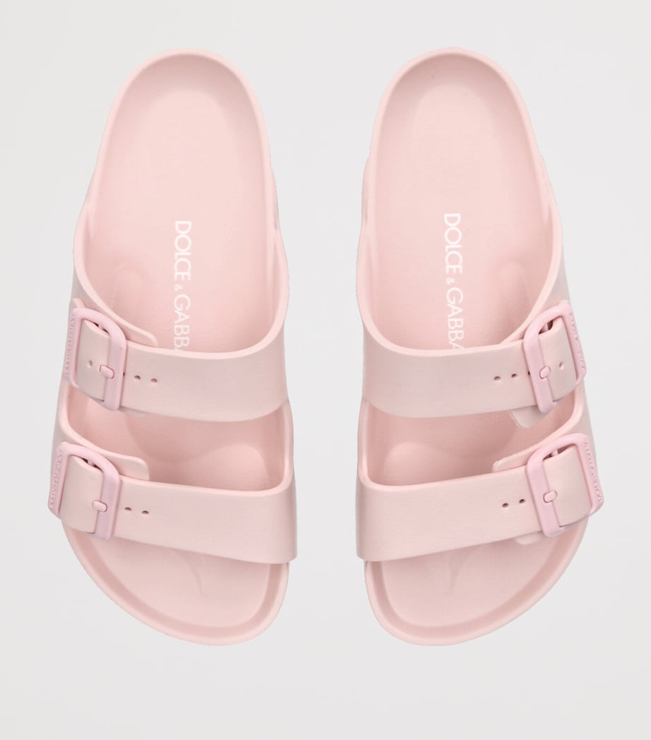 Dolce&Gabbana Kids Logo Buckle Sandals Pink Image 4