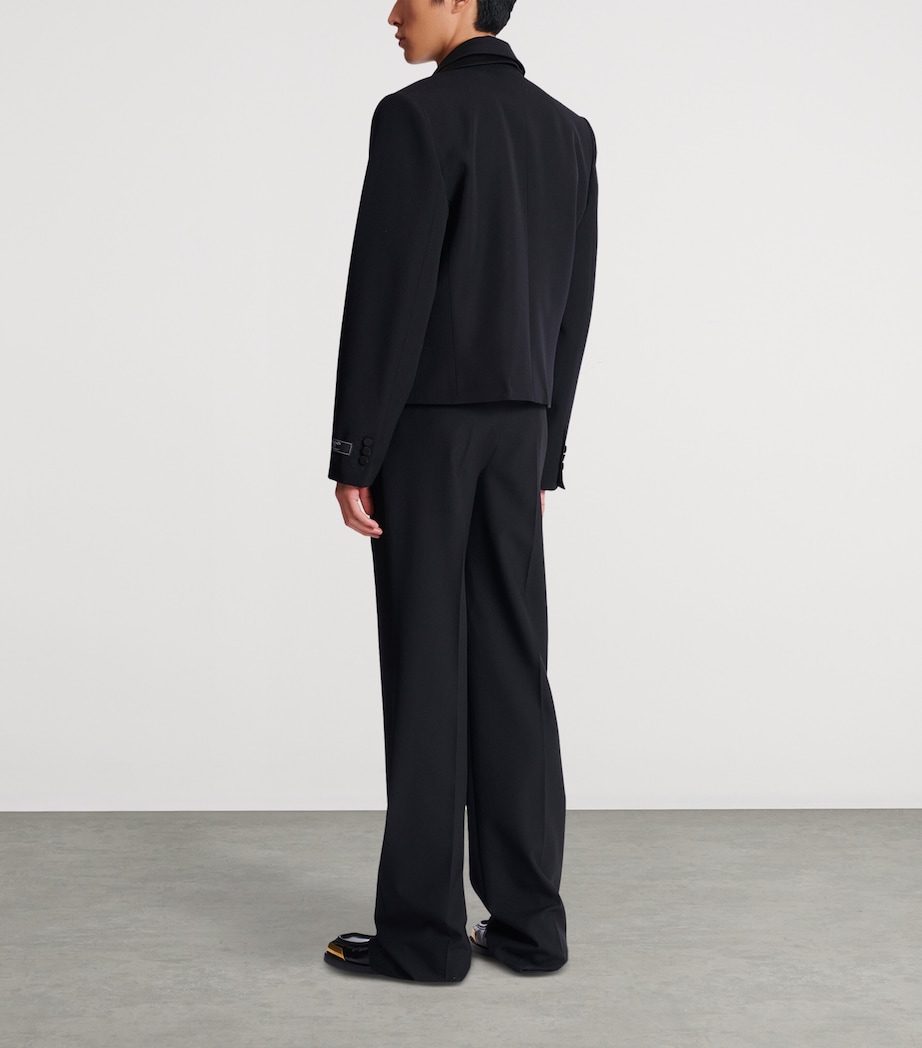 Cropped Wool Blazer EAP NOIR/NOIR Image 7