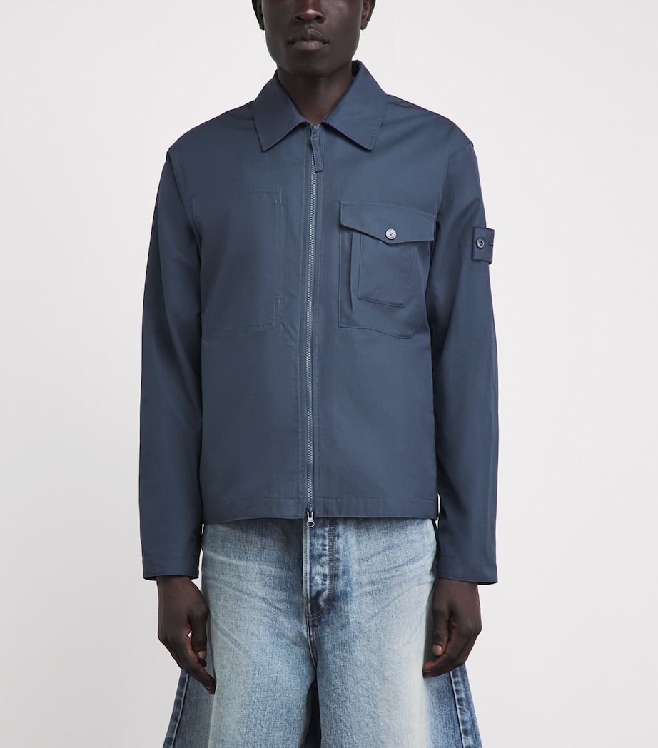 Stone Island Mens Cotton Canvas Ghost Overshirt Image 4