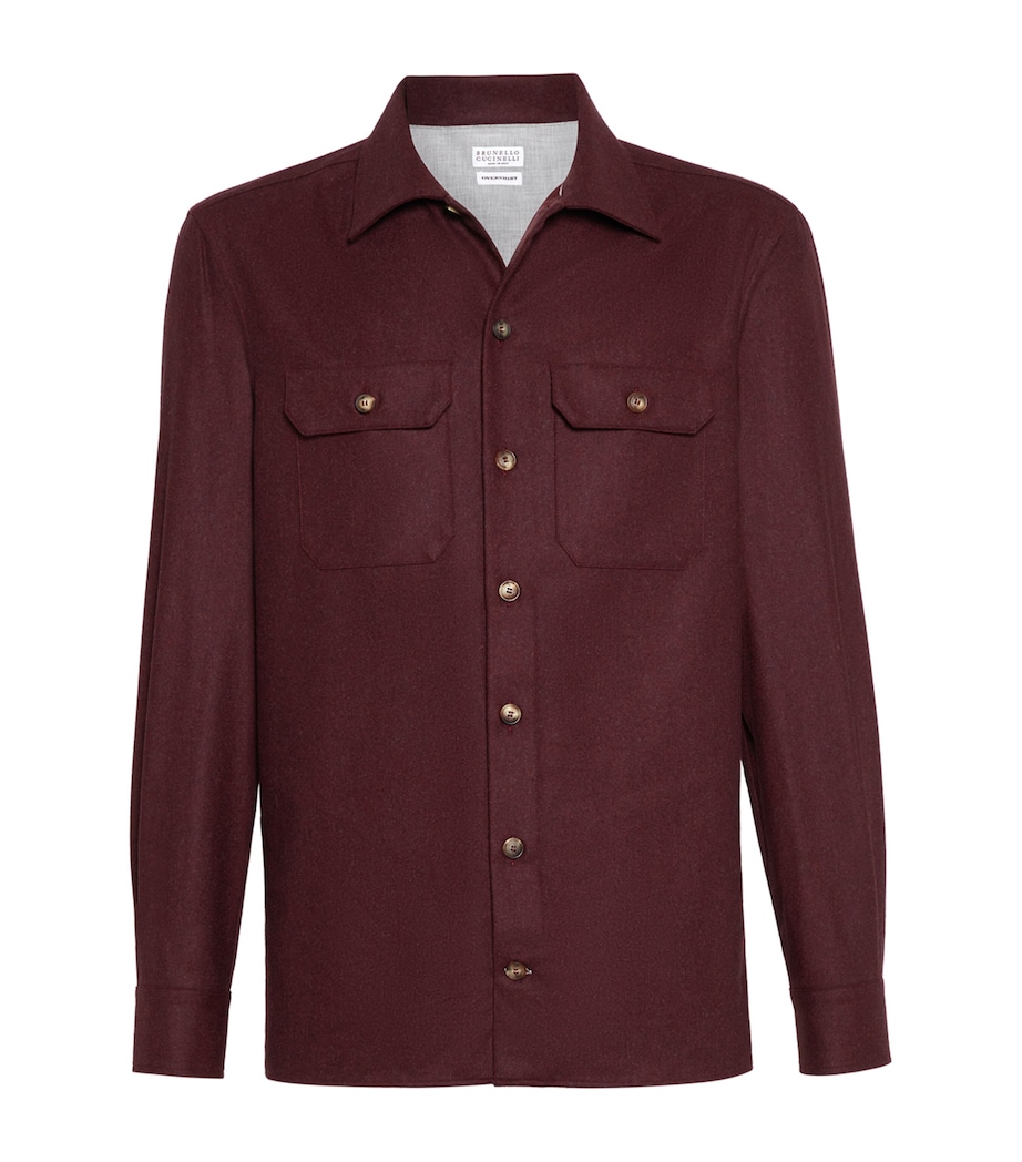 Virgin Wool Flannel Shirt C544 Image 1