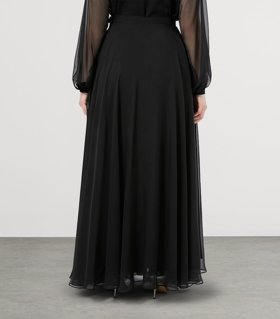 Layered Maxi Skirt BLACK Image 3