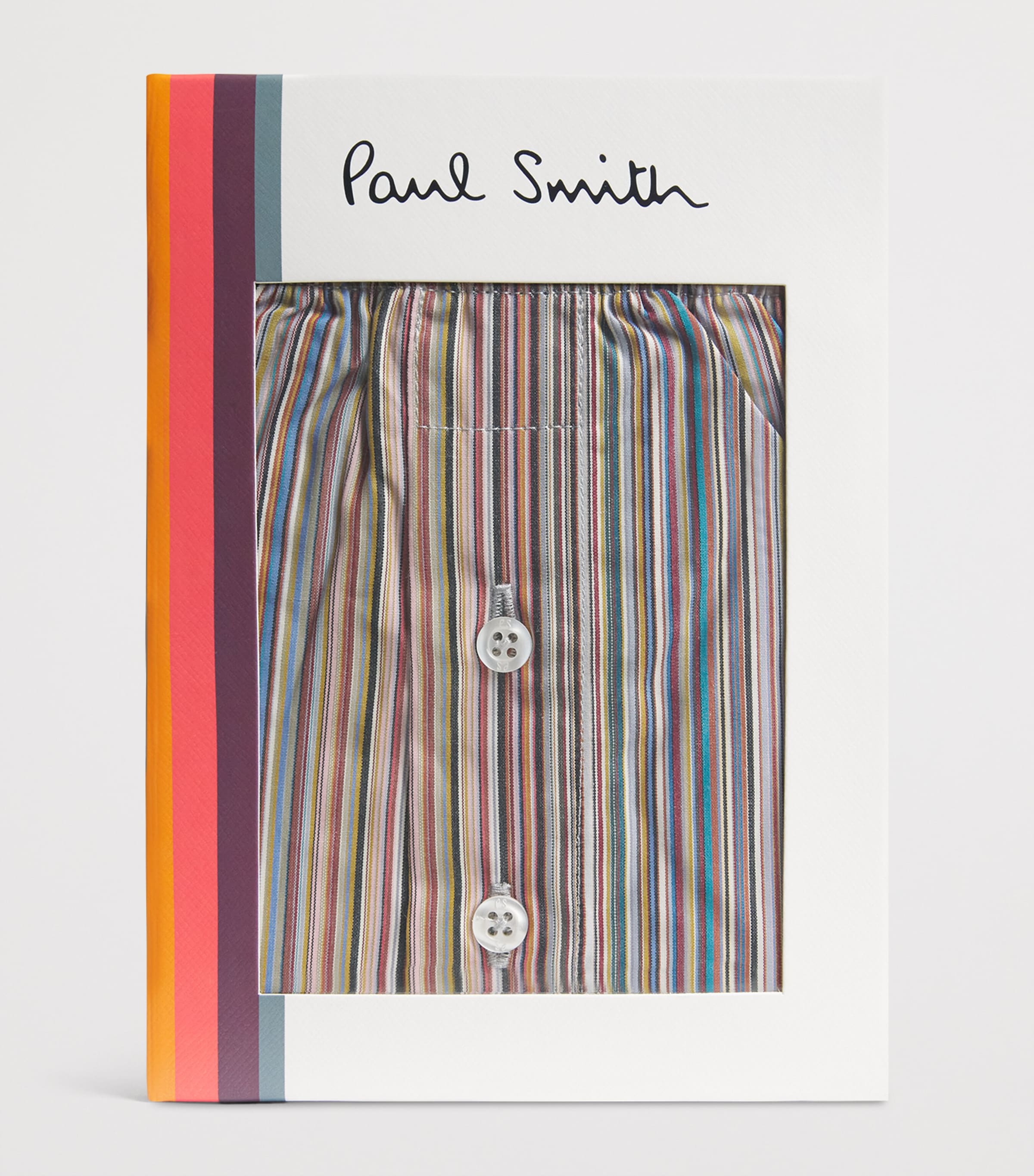 Paul Smith Mens Cotton Signature Stripe Boxer Shorts Coloured Image 4