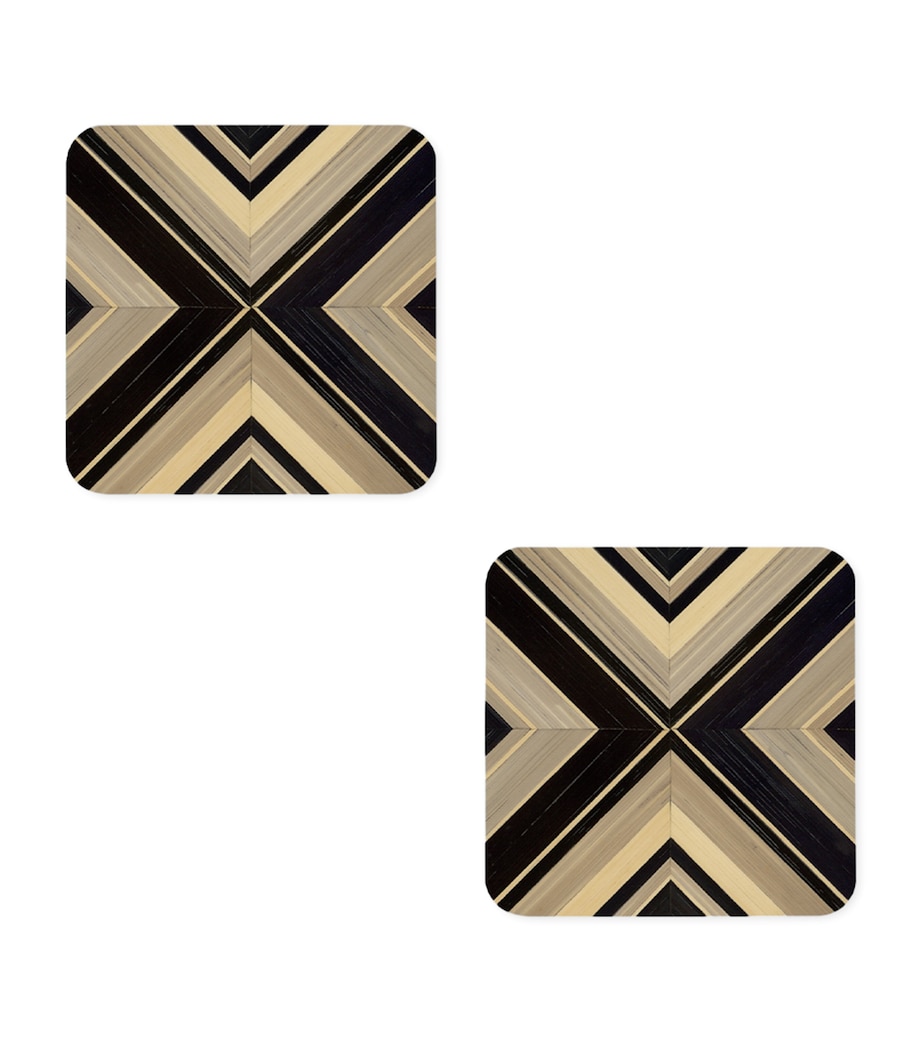 Set of 2 Geometrique Coasters GEOMETRIC Image 1