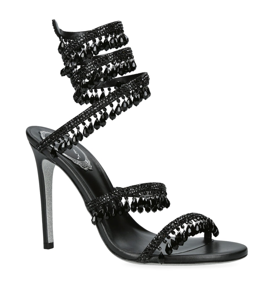 Satin Chandelier Sandals 105 BLACK Image 3