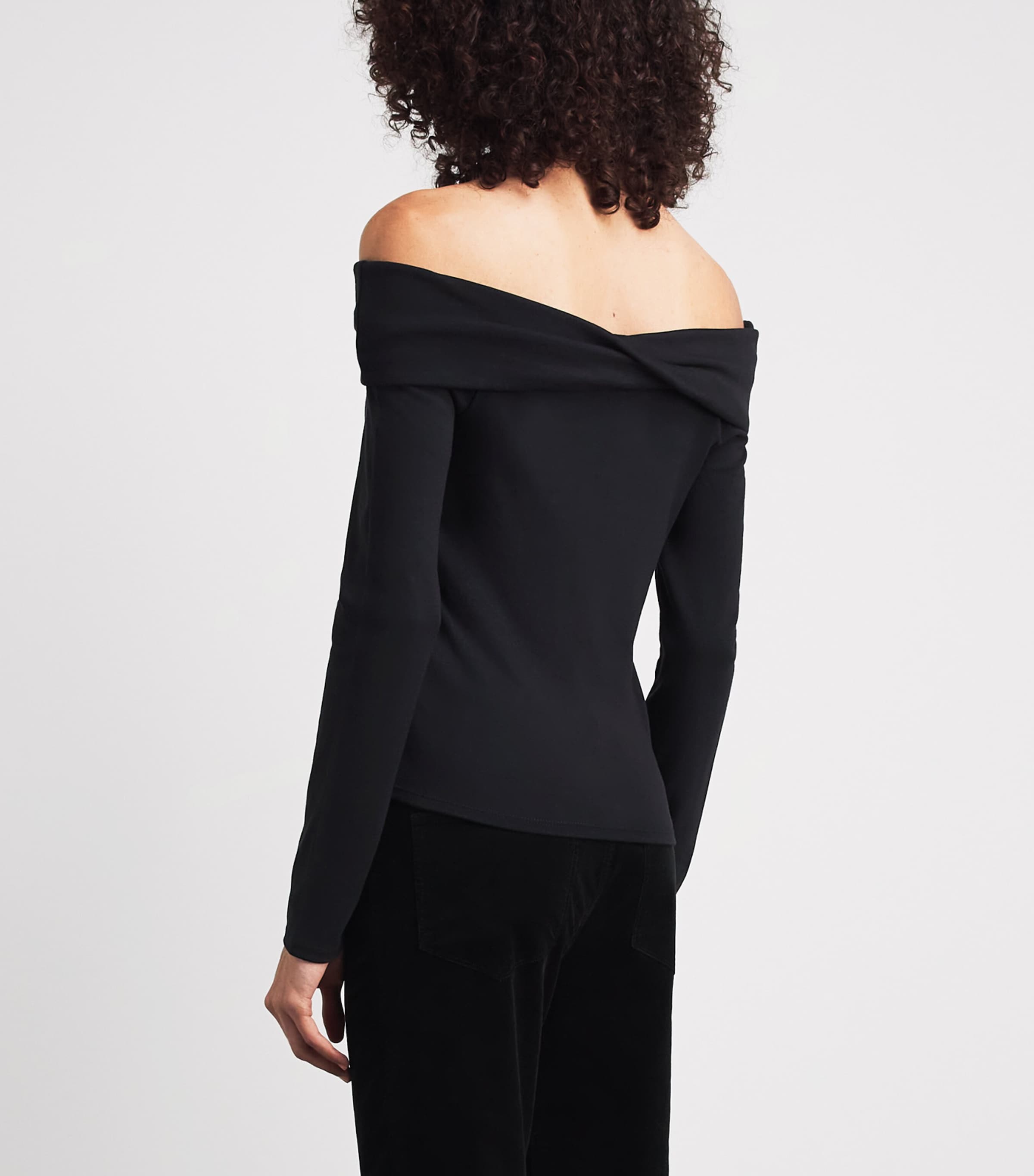 PAIGE Womens Off-The-Shoulder Aaliyah Top Black Image 5