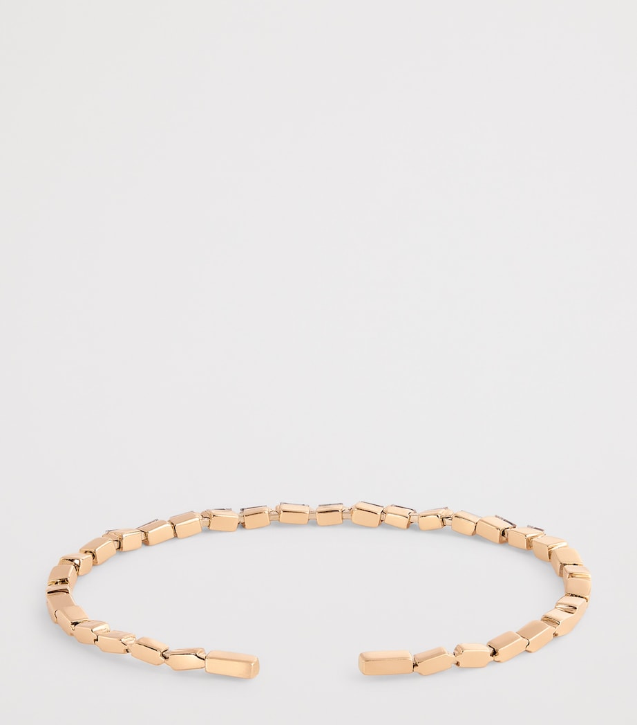 Rose Gold and White Diamond Bold Bangle 18K RG/WD Image 3